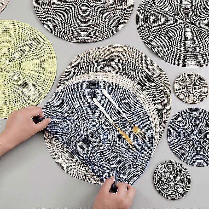 Nordic Photo Placemat Ramie Insulation Mat Table Mat Coaster Insulation