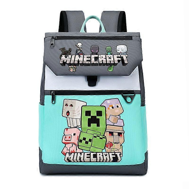 Minecraft student backpack, cartoon patterned backpack, children's backpack Style 23