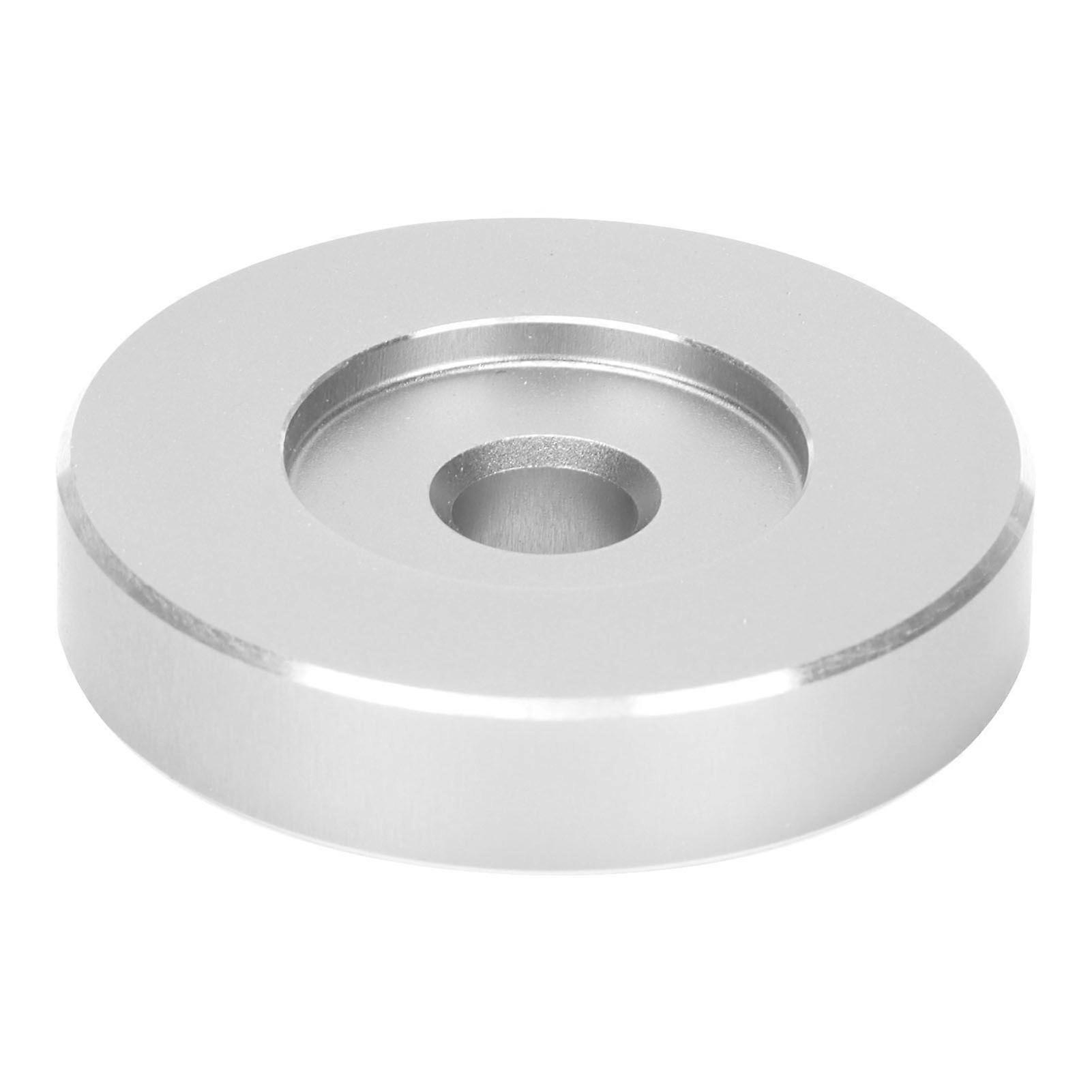 45 RPM Record Turntable Adapter Large Hole Conversion Sheet Vinyl Black Clamp Adapter for Most Big Hole RecordsSilver