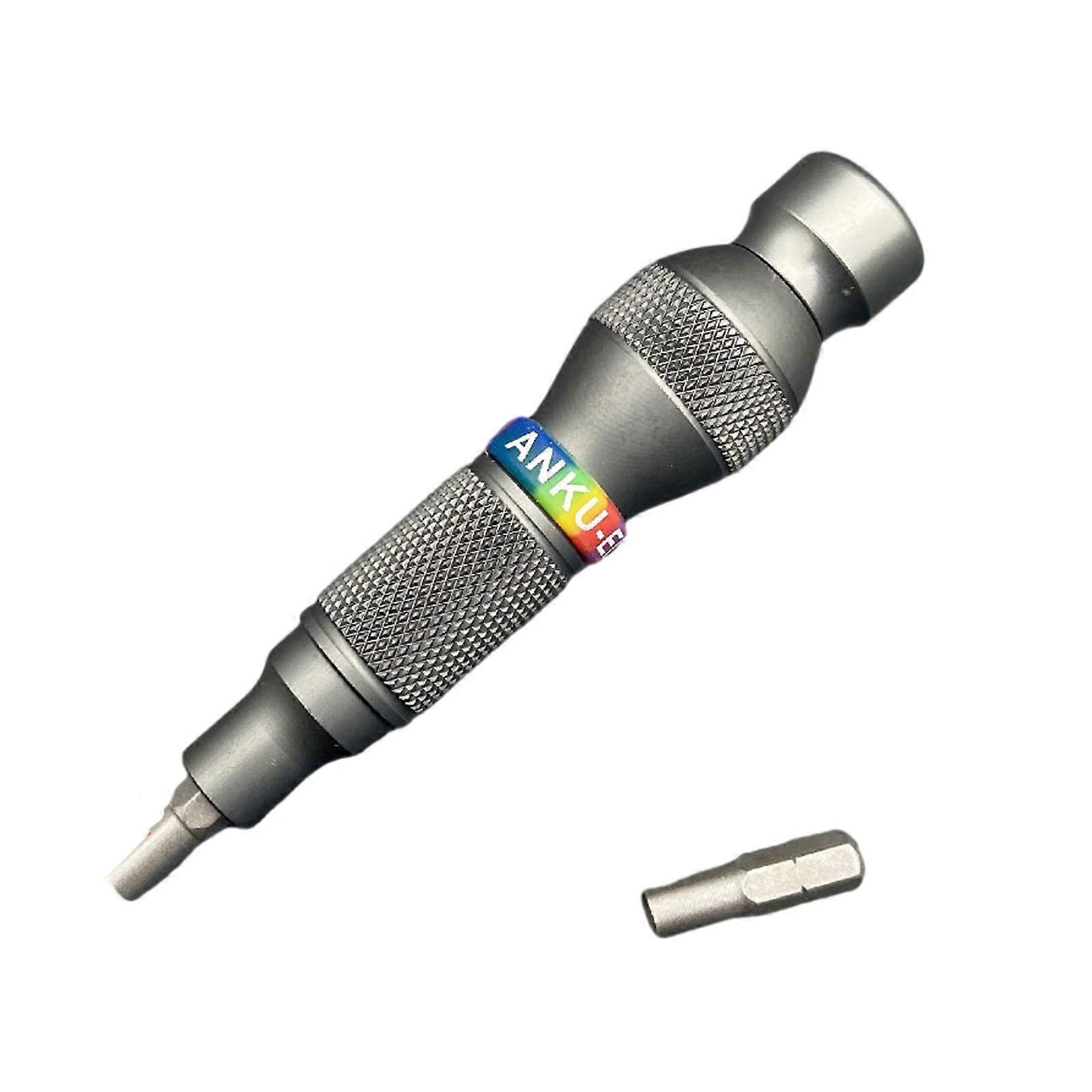 6.35 Screwdriver Handle Aluminum Alloy Body Magnetic Tip Ergonomic Grip Suitable For Quick Bit Changes Efficient Repairs Multicolor