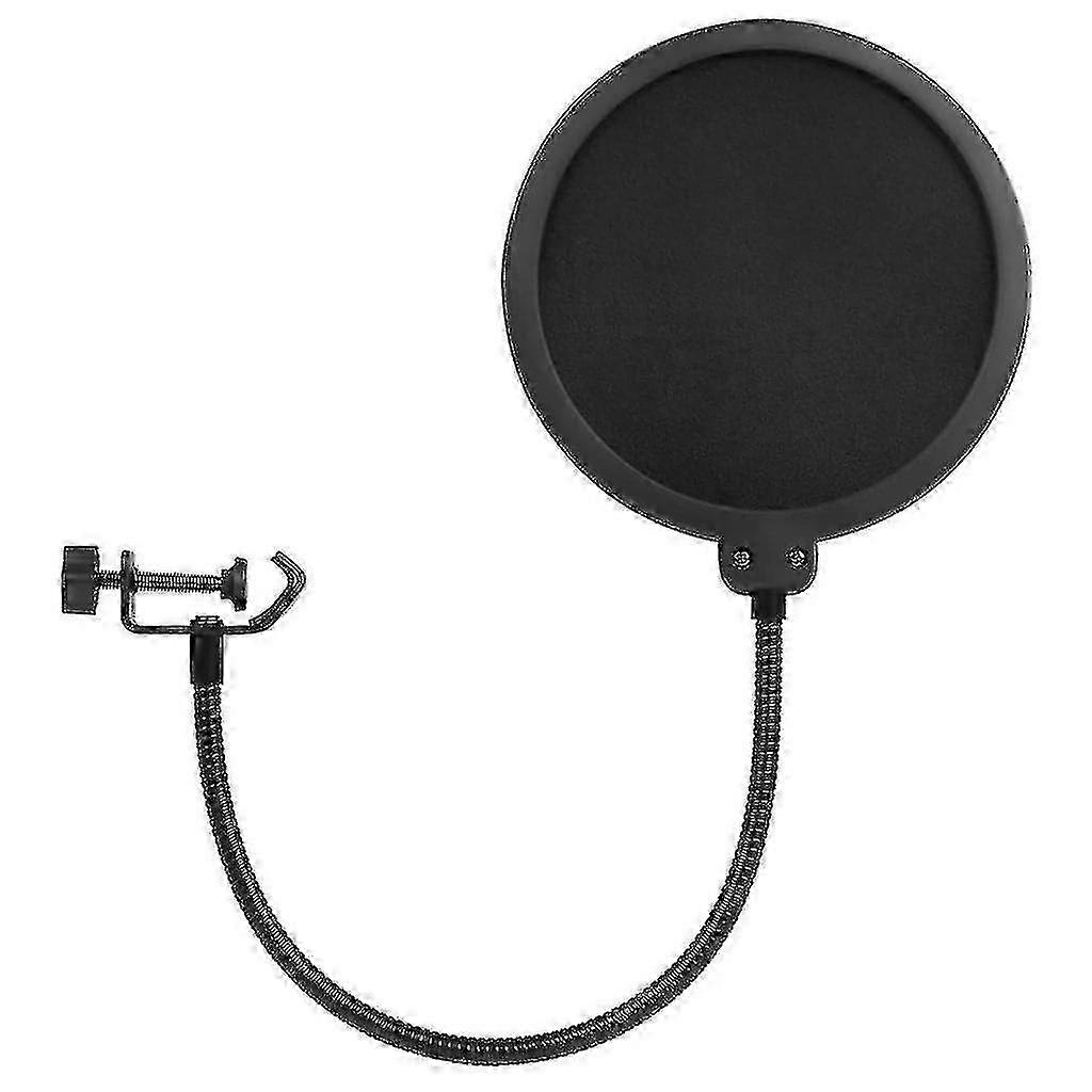 Microphone Pop Shield Studio Microphone Absorber Filter Mic Shield Round Shape Wind Pop Filter Mask Shield With Stand Clip 2025