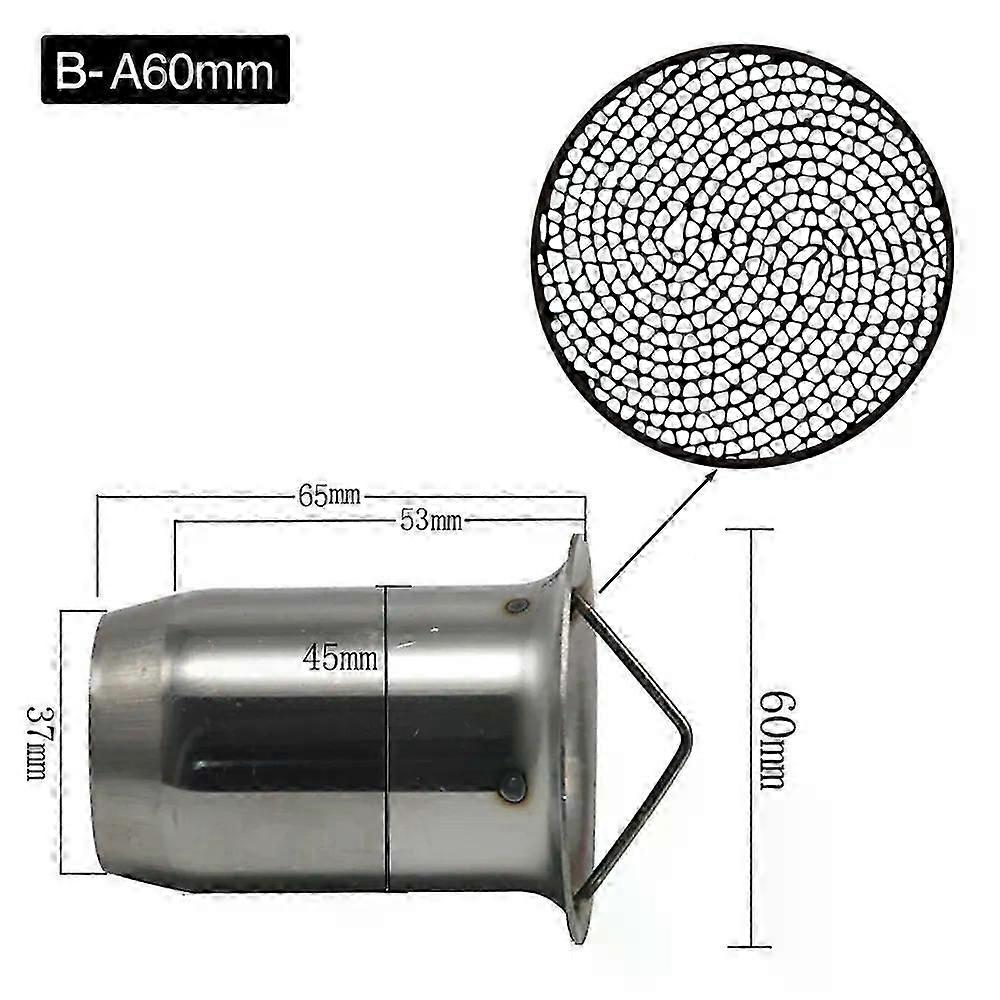 Alconstar- 51mm/60mm Inlet Motorcycle Exhaust Muffler Catalyst DB Killer Moveable DB Killer Silencer Noise Sound Eliminator Race