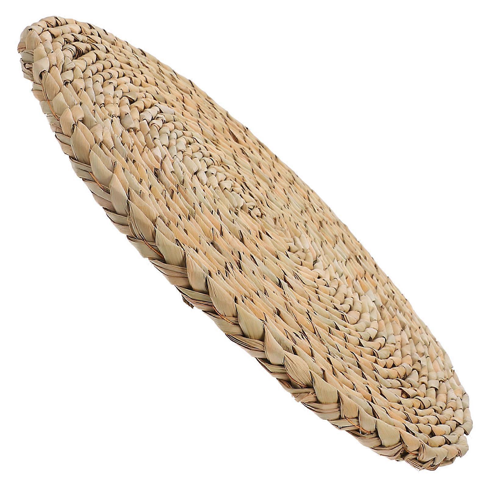 Straw Cushion Floor Mat Providing Comfortable Seating 1 Piece Beige Cushion