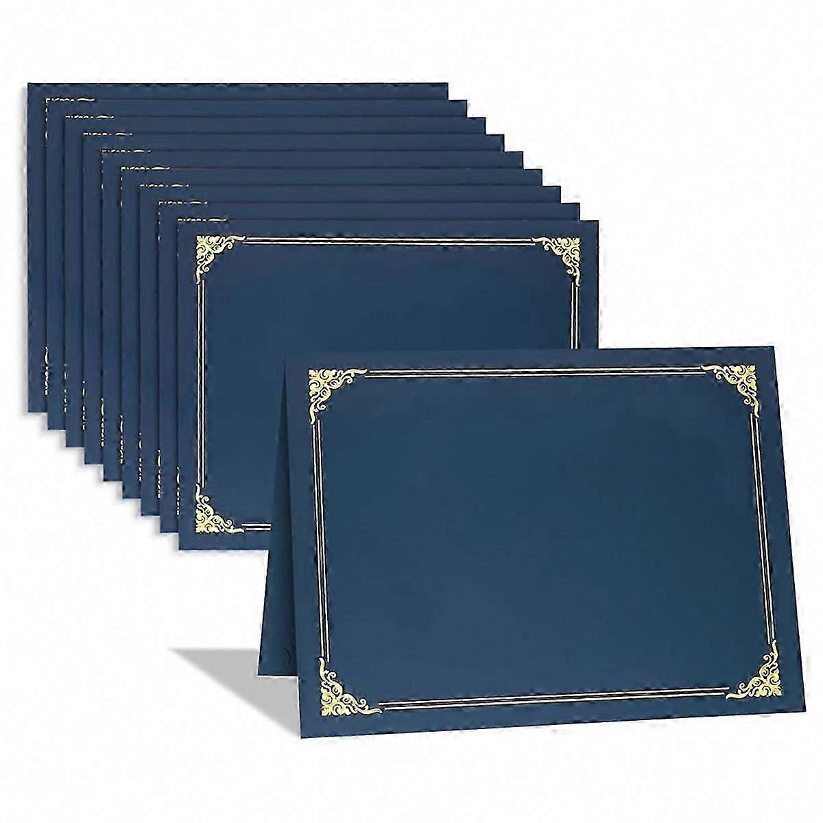 Certificate Holders, 10 Packs Diploma Covers with Gold Foil Border for 8.5x11 Letter Size Documents