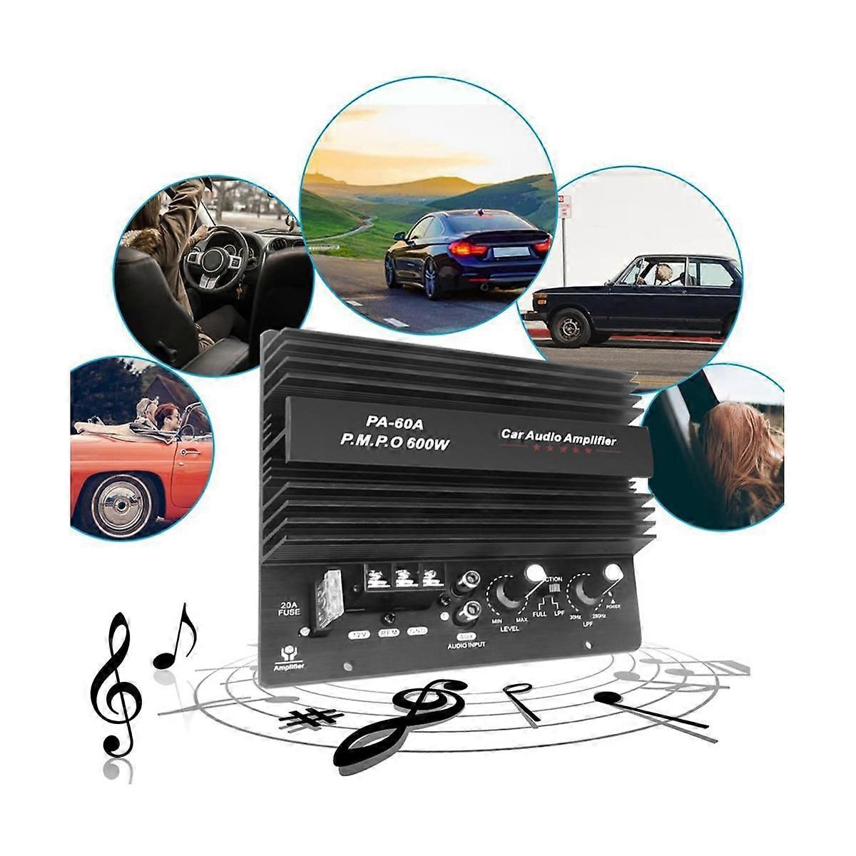 12V 600W Car Audio Power Amplifier Boord Lossless Subwoofer Bass Module High Power Car Audio Access