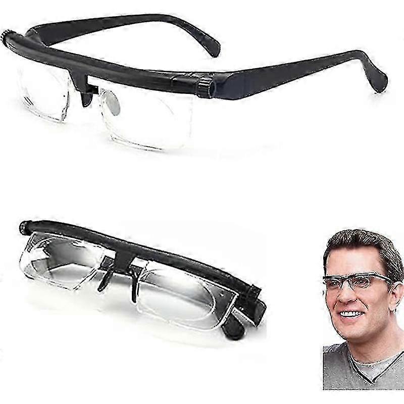 Adjustable Focus Reading Glasses with Dial Vision Correction - Customizable Eyewear for Clear Reading