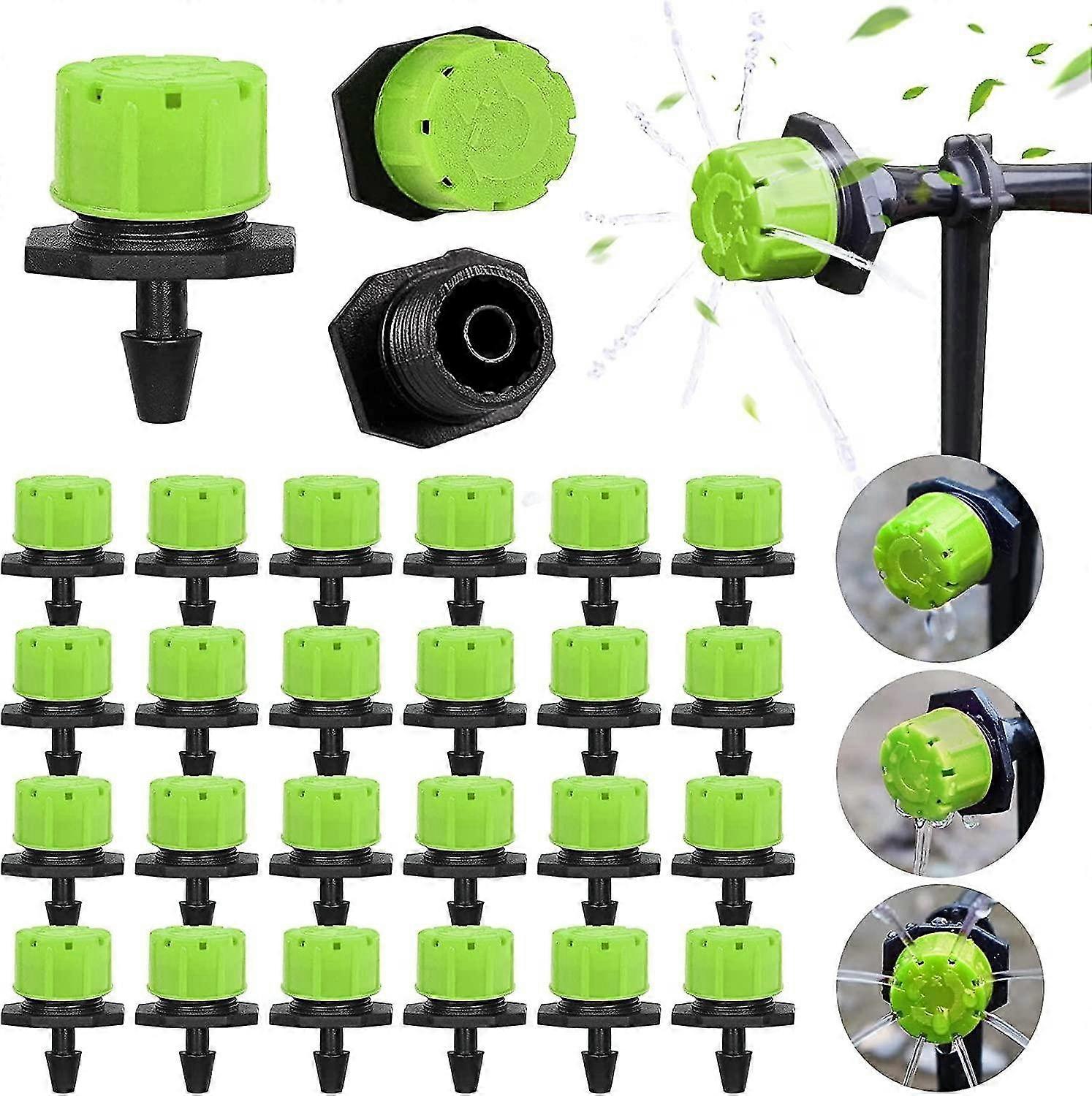 400PCS Adjustable Irrigation Dripper, 1/4' Automatic Drip Watering System Micro Sprinkler Drippers