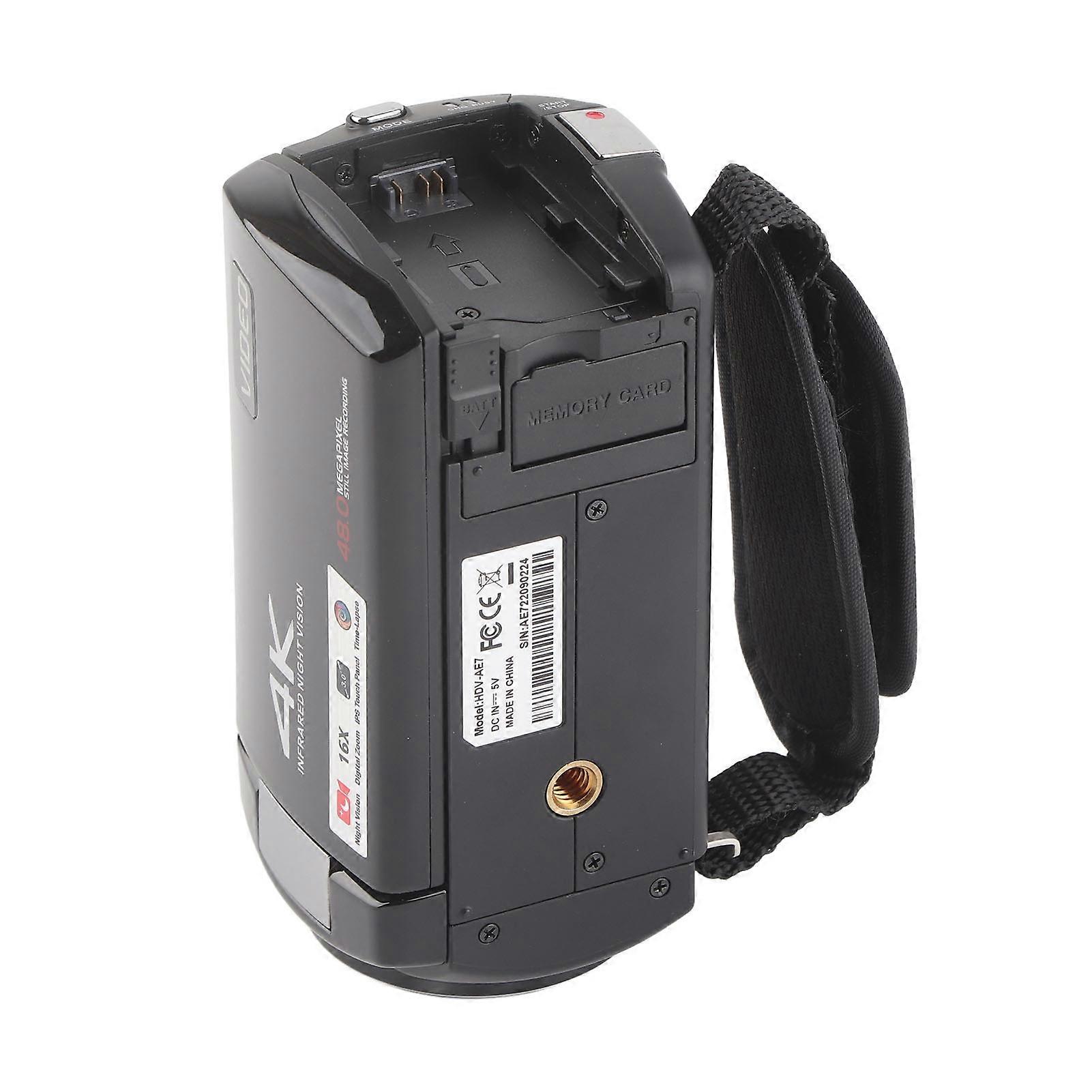 HD Digital Video Camera 48MP, 3in IPS Screen, 2.7K, Night Vision