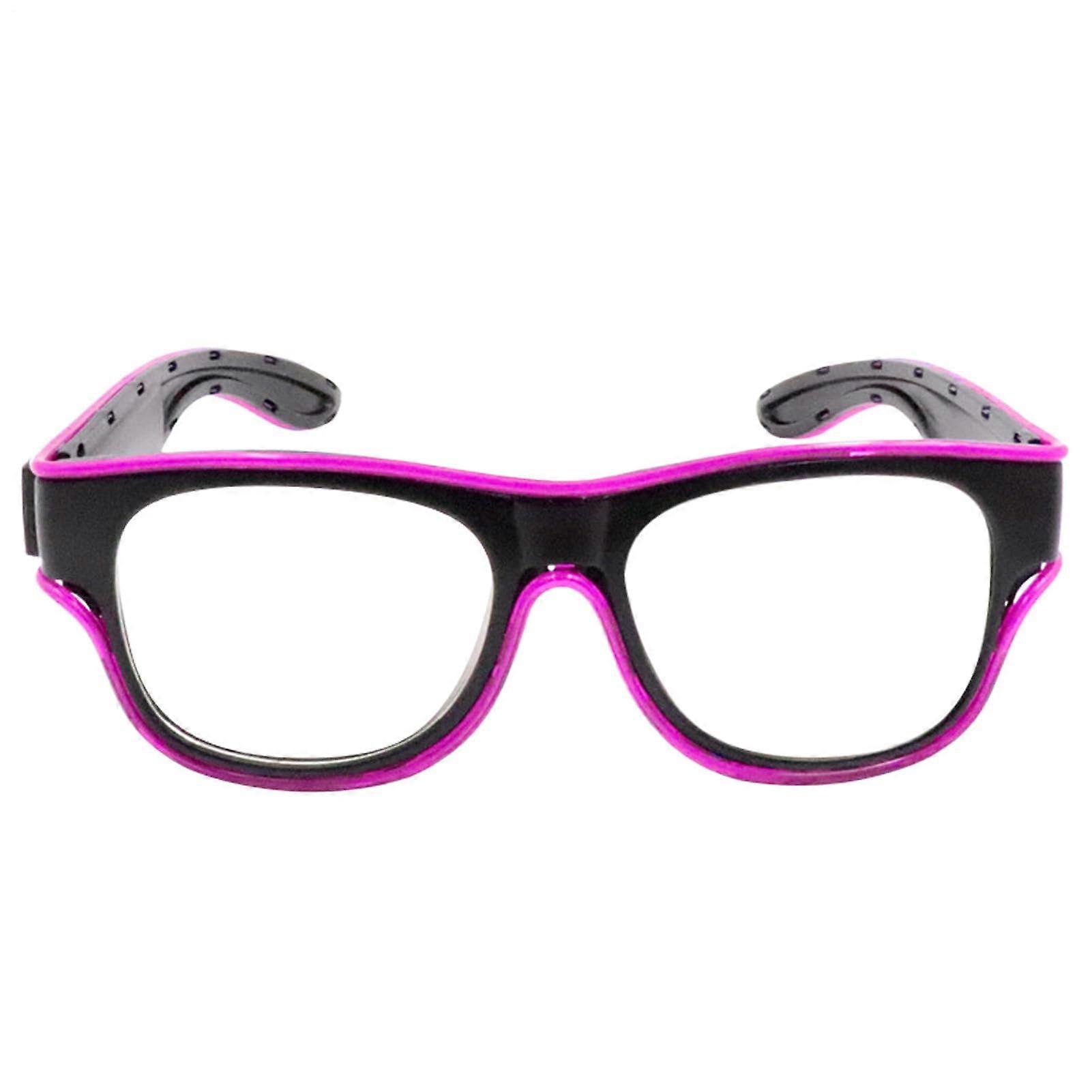 Glow in The Dark Glasses for Kids | LED Luminous Sunglasses | Pink Eyewear for Halloween, Dance, Cosplay, and Festivals