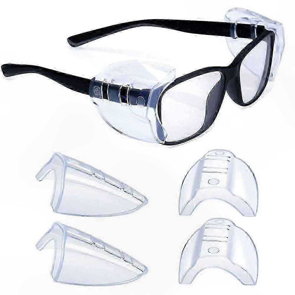 Adjustable Clear Side Shields for Eyeglasses, Universal Fit for Small to Large Frames
