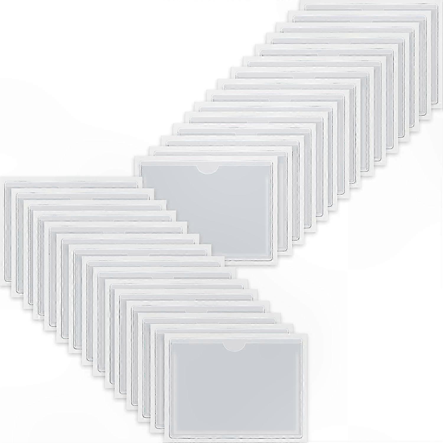 30-Pack Self-Adhesive Top-Opening Card Pockets for Organization and Storage