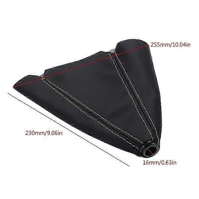 Universal 16mm Car PU Leather Carbon Fiber Gear Shift Collars Manual Stick Shift Knob Gaiter Boot Cover~00479