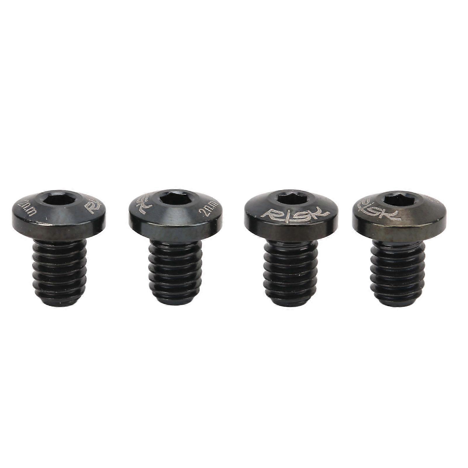 4Pcs Road Bike Brakes Screws Titanium Alloy Durable Rustproof Polishing Grinding Accurate Thread Road Bike Rotor Bolts Black