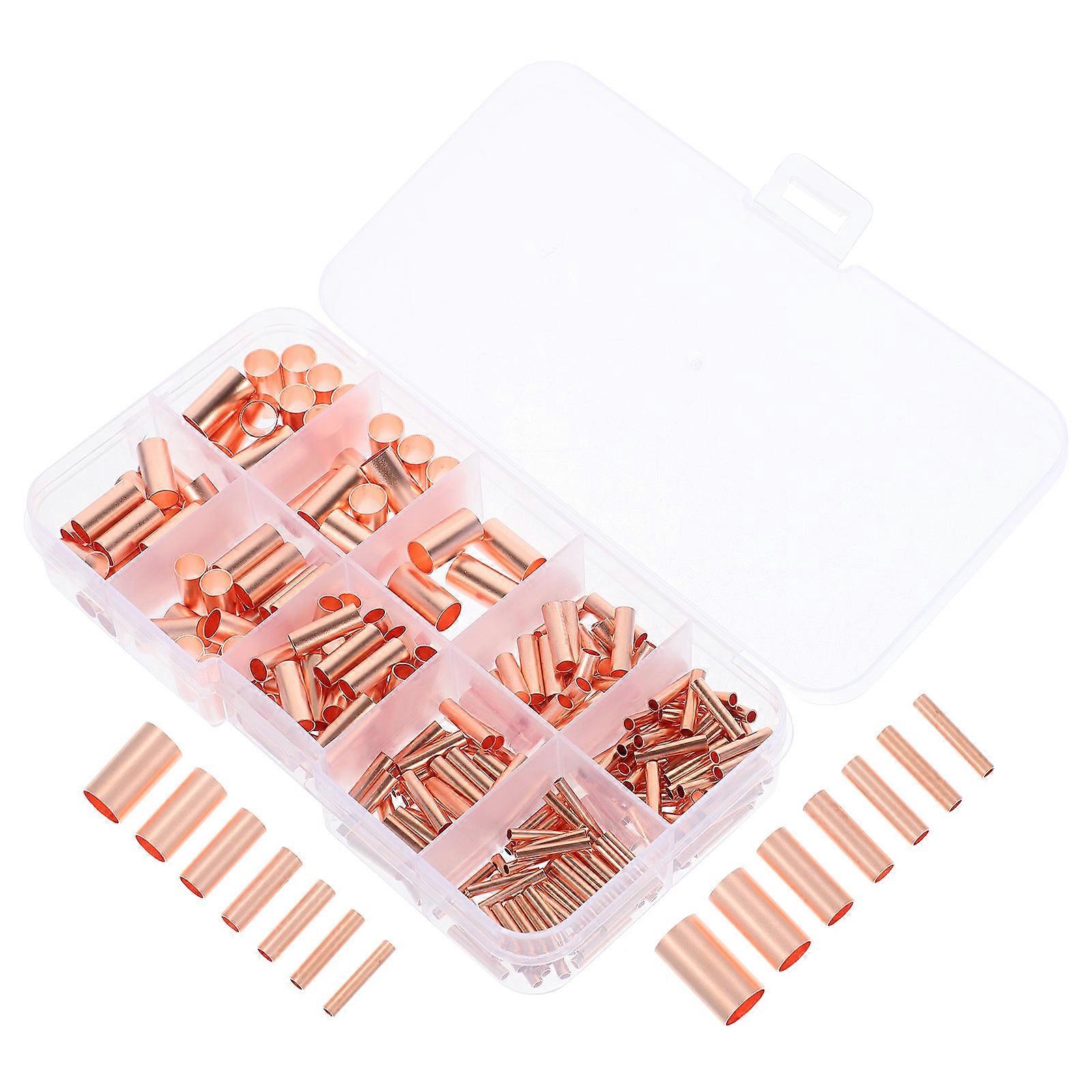 Copper Connecting Tubes Wire Joint Tube Connector 250Pcs Suitable for Connection