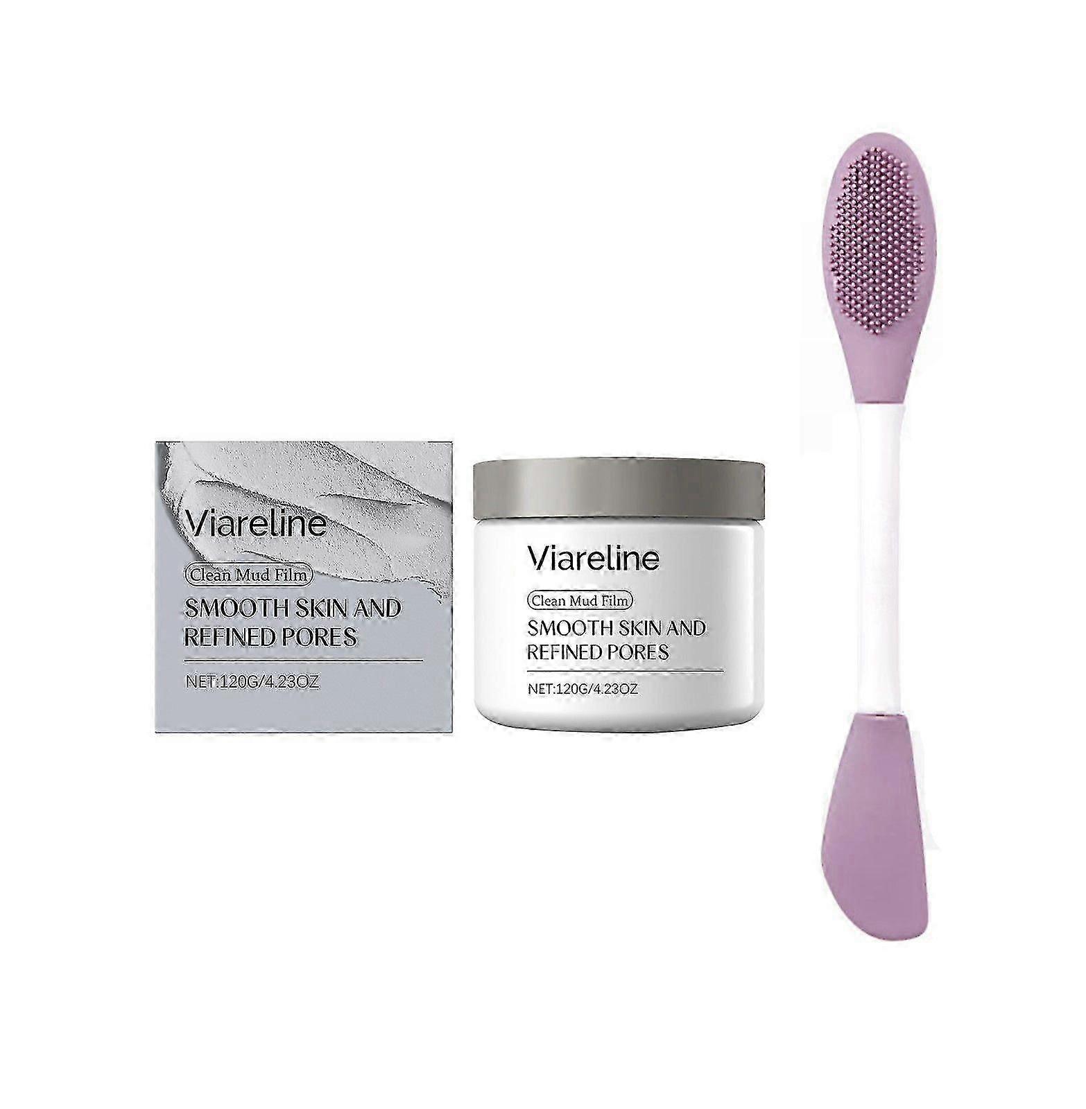 Clay Mask, Clarifying Deep Cleansing White Mud Mask - Pore Minimizing Facial Mask with Hyaluronic Acid, for Oily, Dry & Combination Skin, Includes Dua