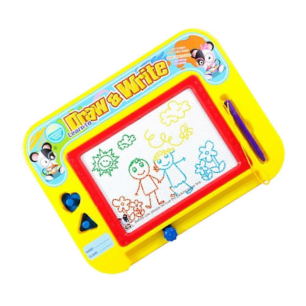 Magnetic Doodle Board For Kids Yellow 29.5*21.5cm Eraseable Learning 1Set