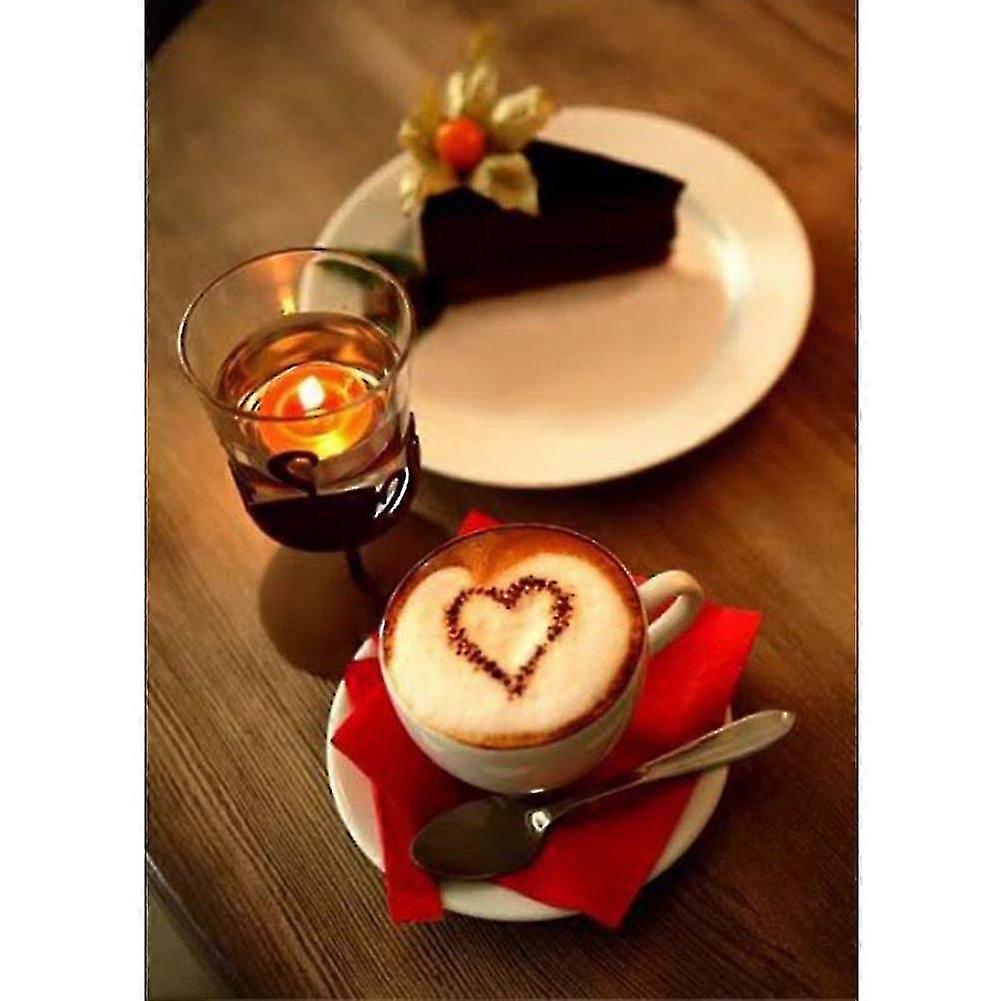Diamond Coffee Rhinestone Picture Diamond Embroidery Cross Stitch Holiday Gift Decoration Living Room Bedroom Background