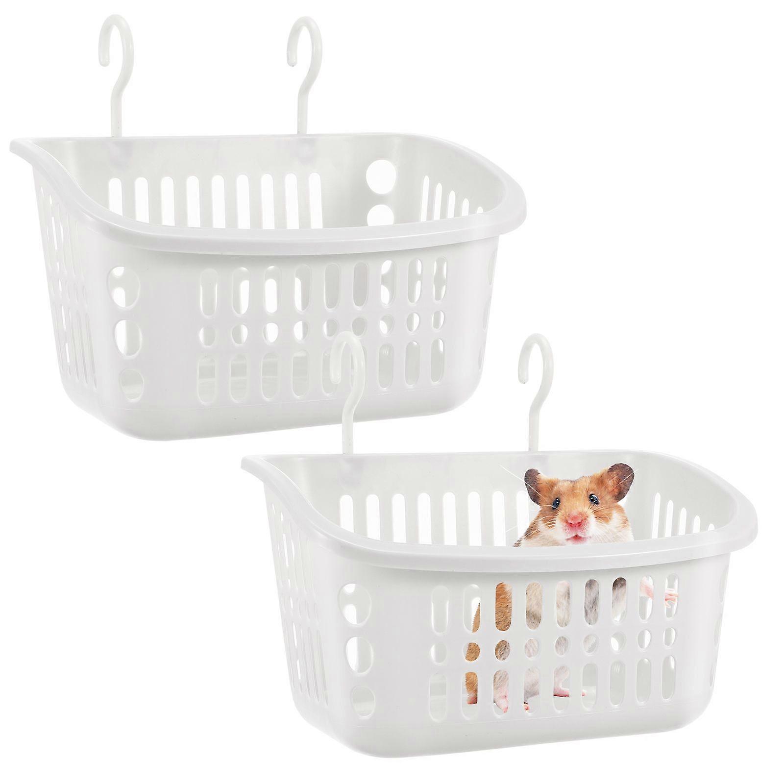 2pcs Pet Hanging Baskets Plastic Hamster Nests Chinchilla Hanging Baskets