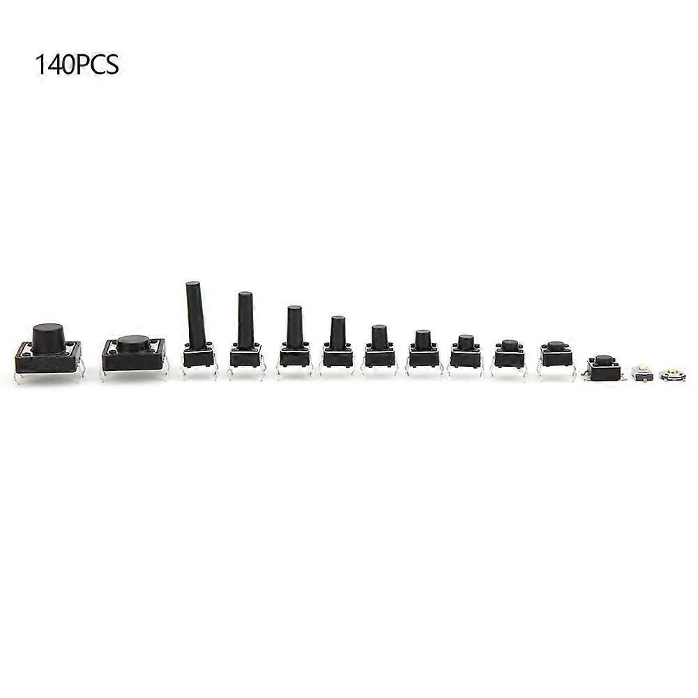 140pcs SMD DIP Push Button Tactile Micro Switches 14 Values
