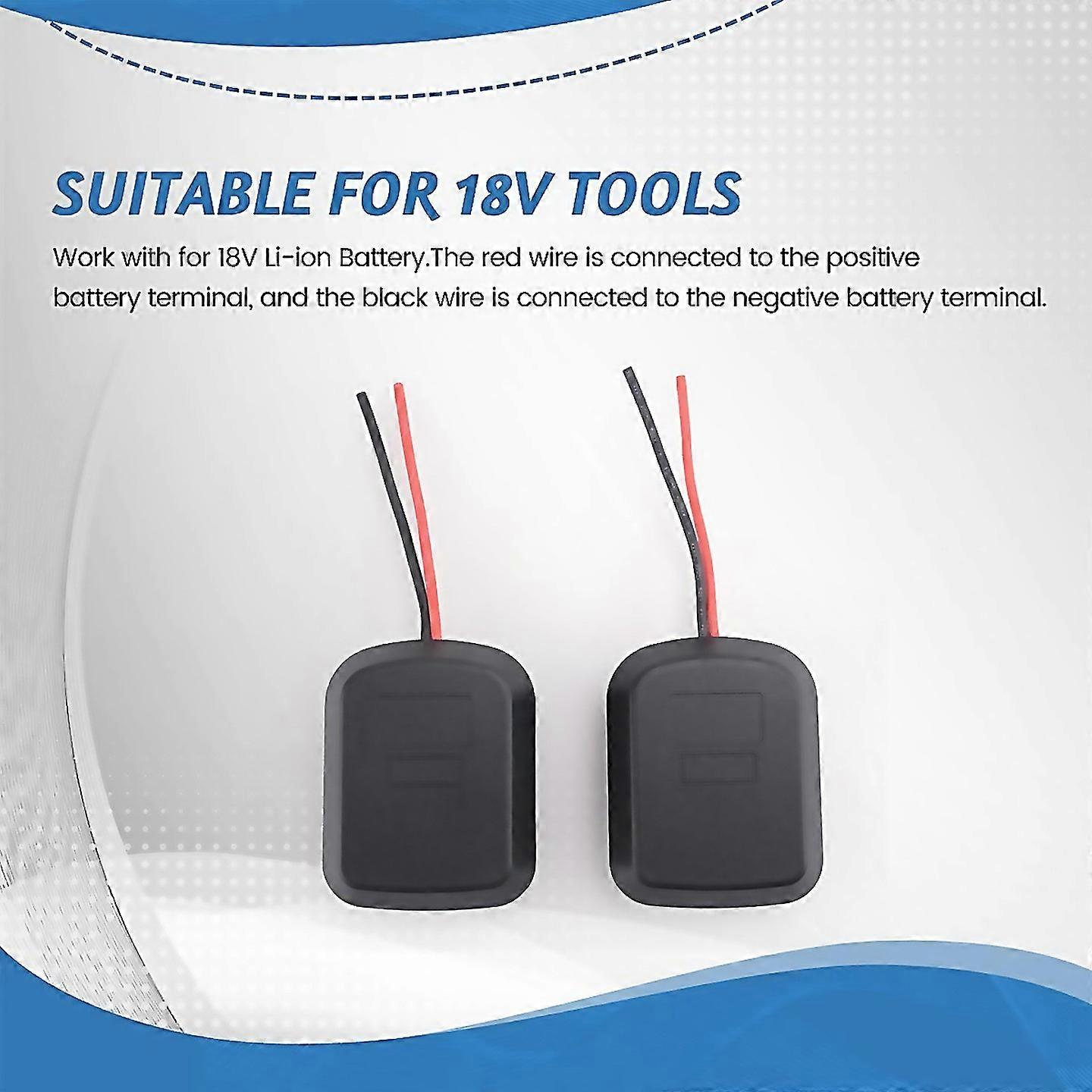 For 2pc Battery Adapter For 18v Lithium Battery Power