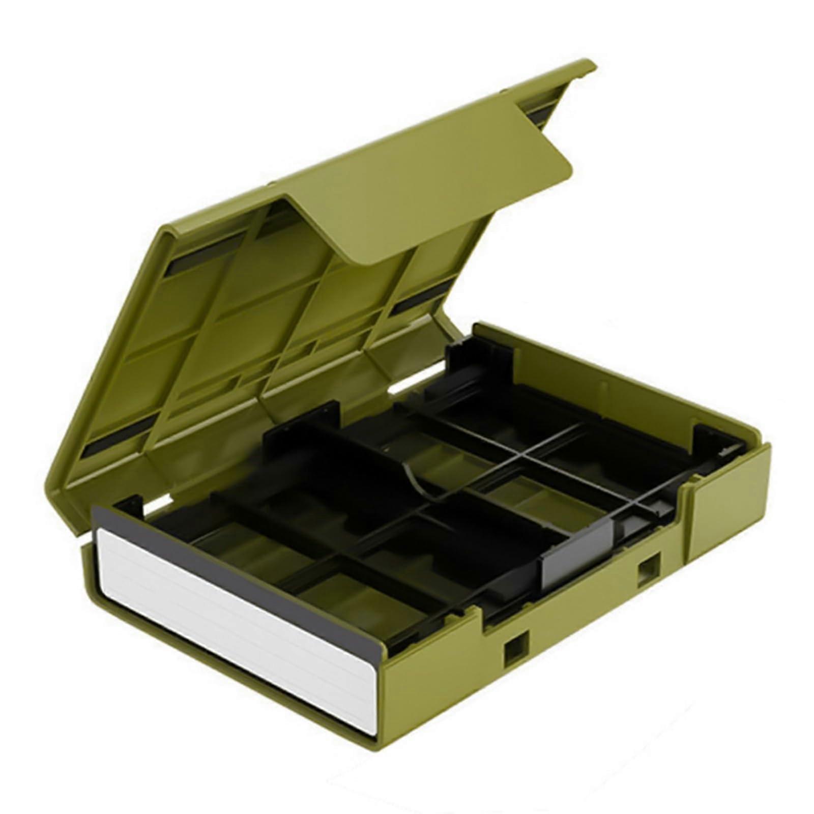 ABS Hard Drives Organizers Box Carrying Case Supports 4x 2.5Inch Or 1x 3.5Inch Hard Disk Enclosure Green