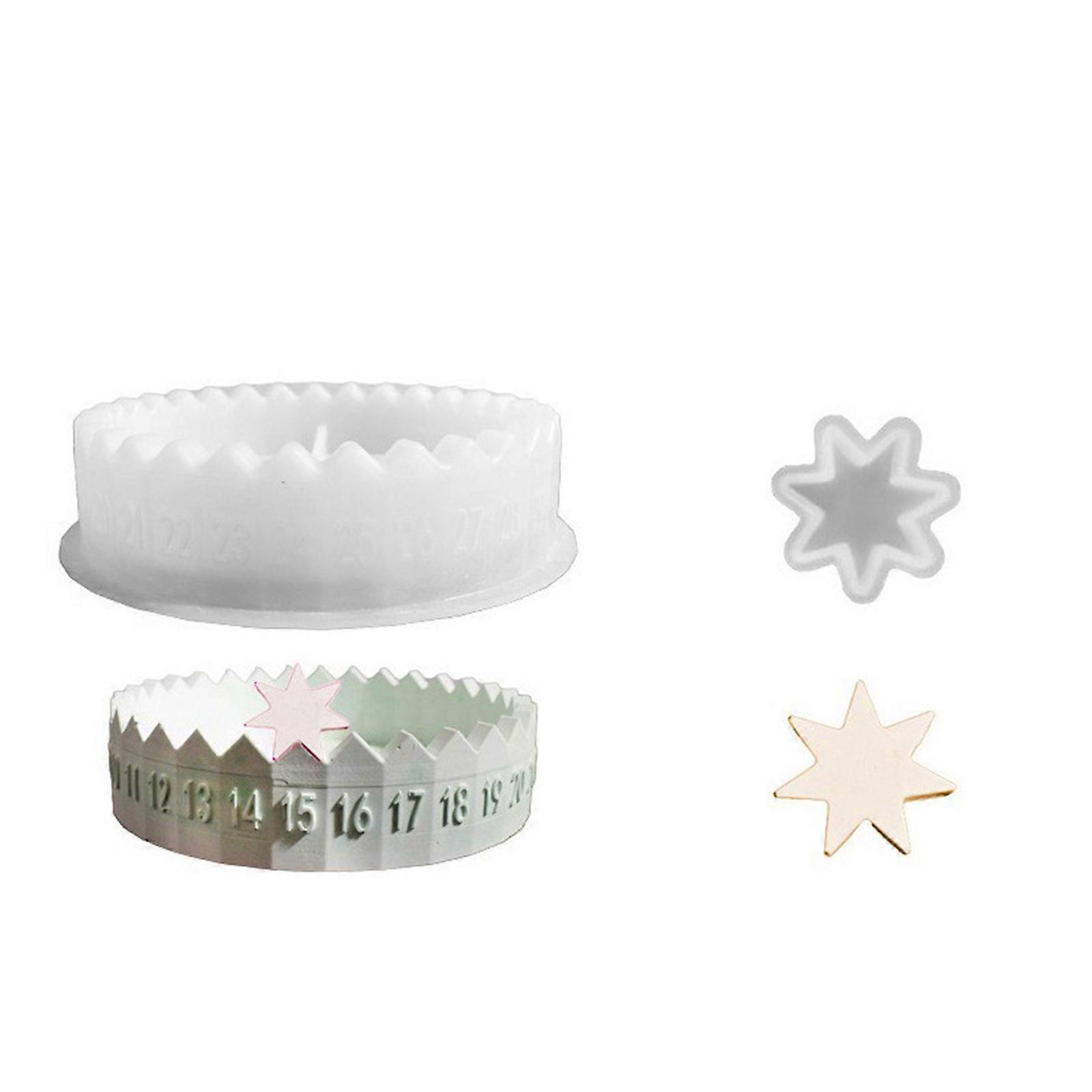 Heat Resistant Advent Calendar Crafting Molds With Number Tray Design For Baking Enthusiasts And Home Organization Multicolor