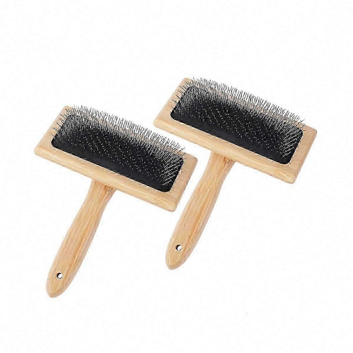2 PCS Wool Carders, 6.1InchX4.8Inch Hand Carders for Wool, Craft Wool Felt Mixing Tool, Pet Slicker