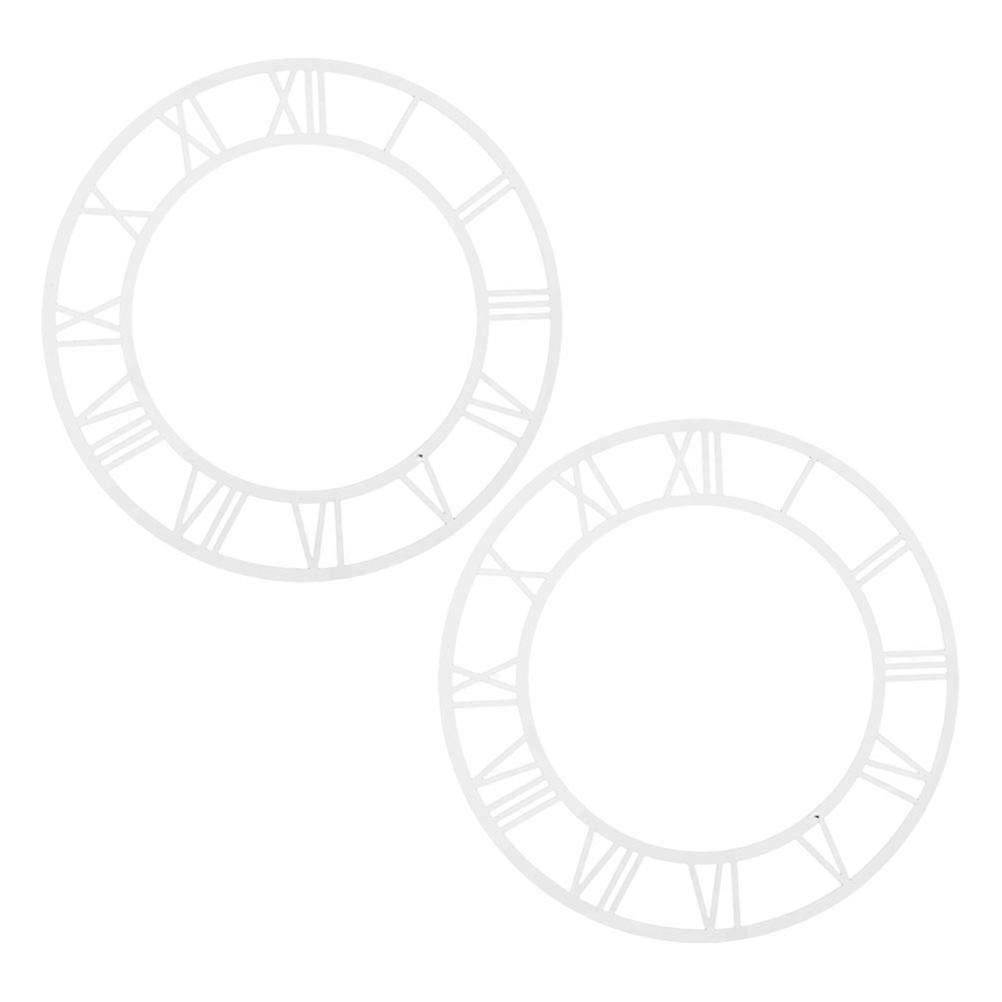 Roman Numerals Wall Clock Acrylic Mirror Circle Decals for Wall 6Pcs