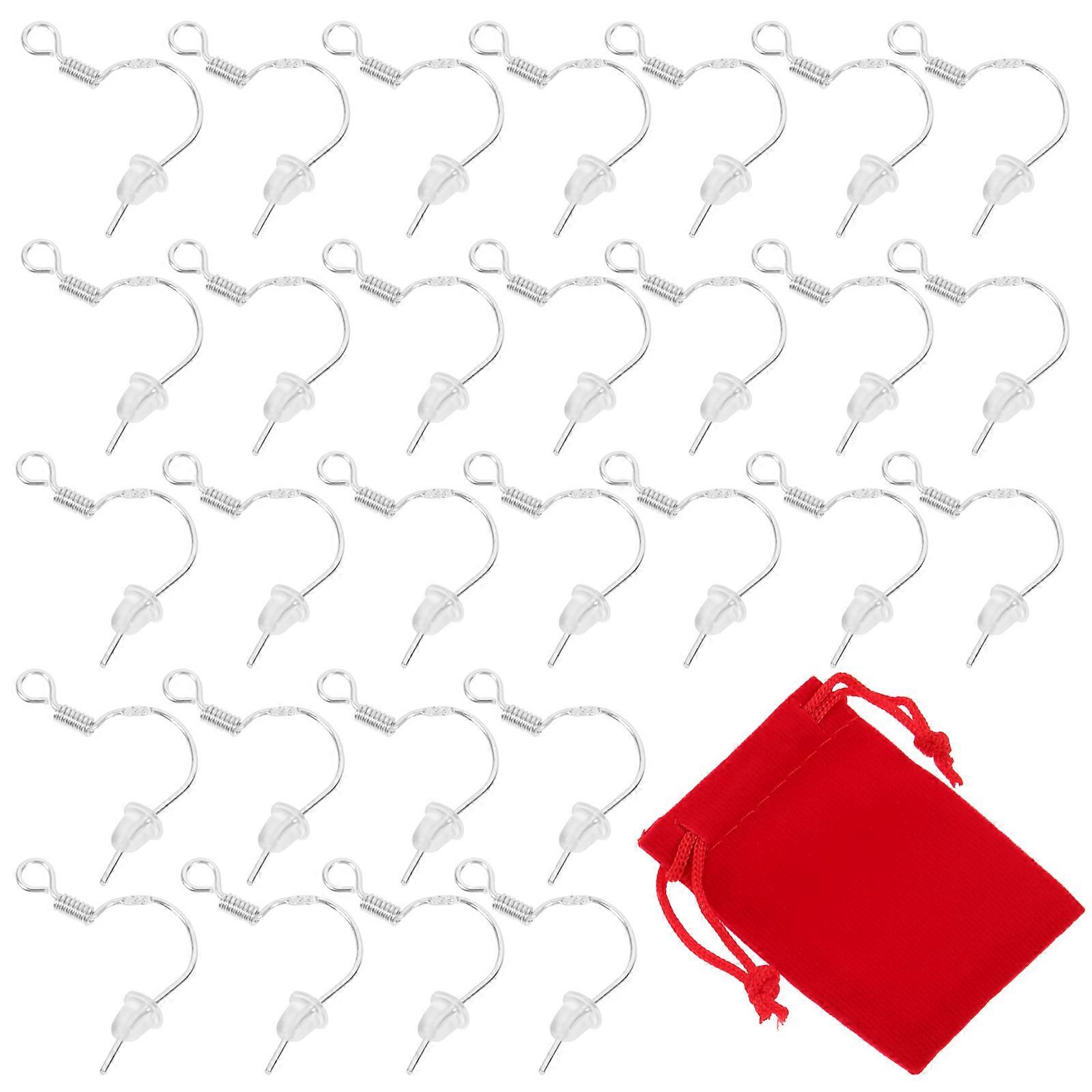 Jewelry Making Hooks for DIY Earring Craft 5Sets Red Color