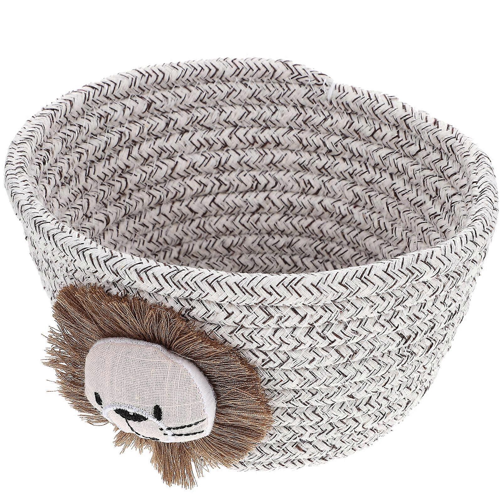 Woven Basket Small Storage Basket for Kitchen with 2Pcs Decorative Bin