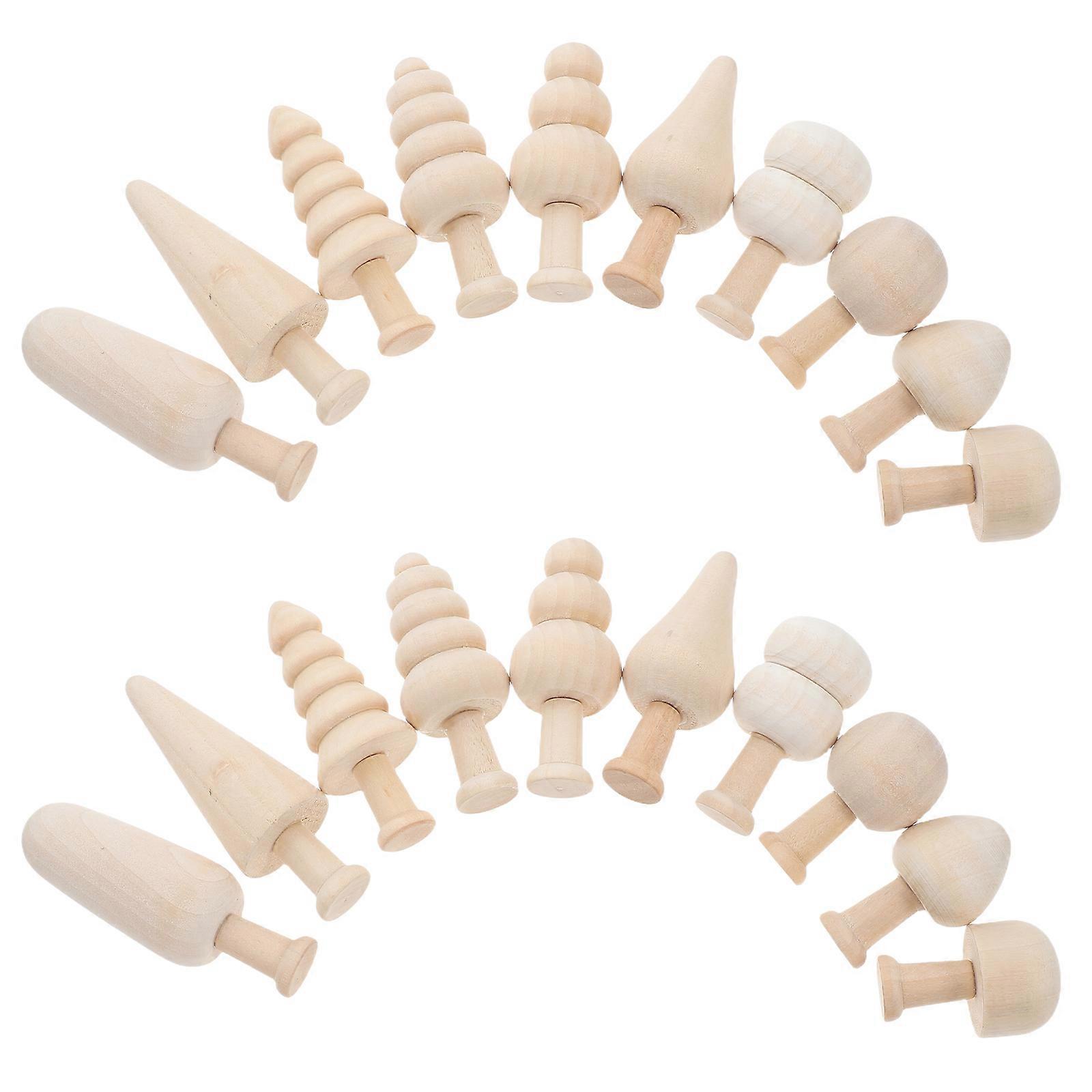 Mini Wooden Trees Wooden Tree Decorations for 80Pcs DIY Crafts
