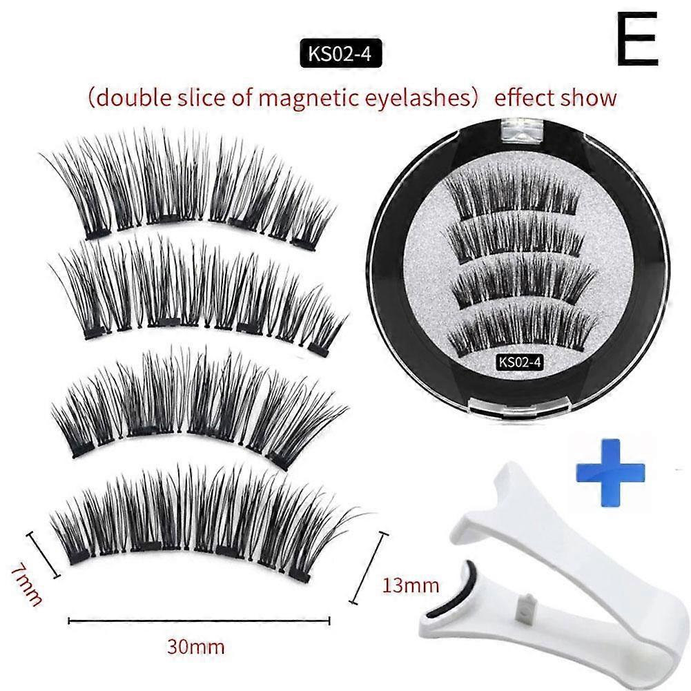Magnetic Eyelash Set 2 Second Easy Wear Reusable Handmade False Eyelashes with Magnetic Eyelash Curler