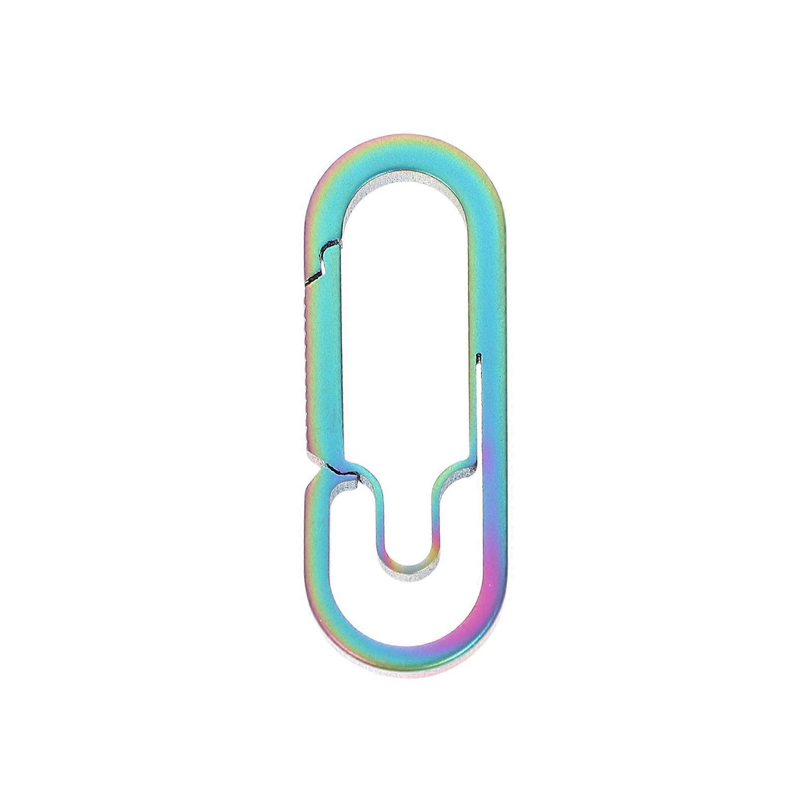 Key Chain Buckle Titanium Alloy Buckle Man Waist Hanging for Outdoor 2Pcs Set