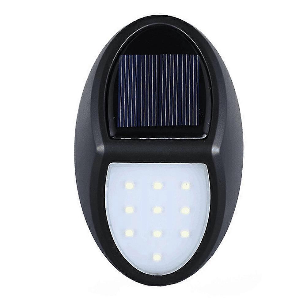 Solar Light 10leds LED Wall Light for Garden Path 4Pcs Black