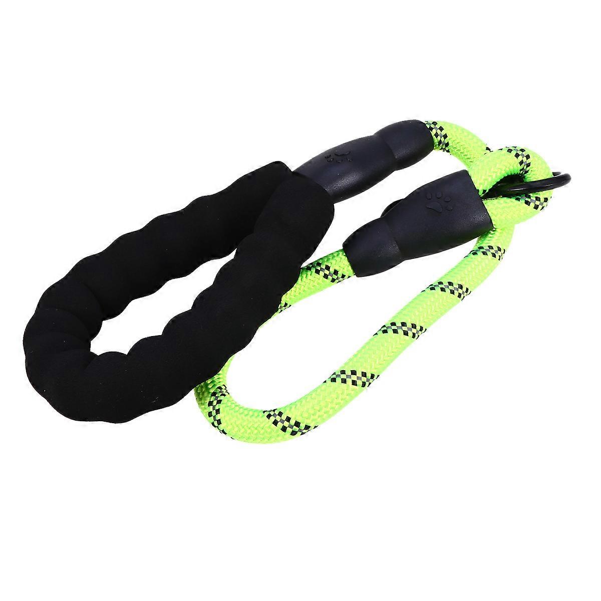 Dog Walking Leads Reflective Nylon Traction Rope for Walking 3Pcs Green