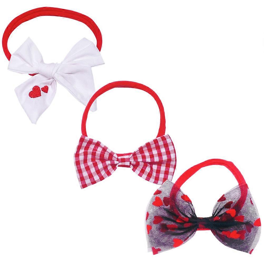 9 Pcs Elegant Bow Hair Bands Kids Ponytail Holders Rectangular Design for Parties and Ceremonies