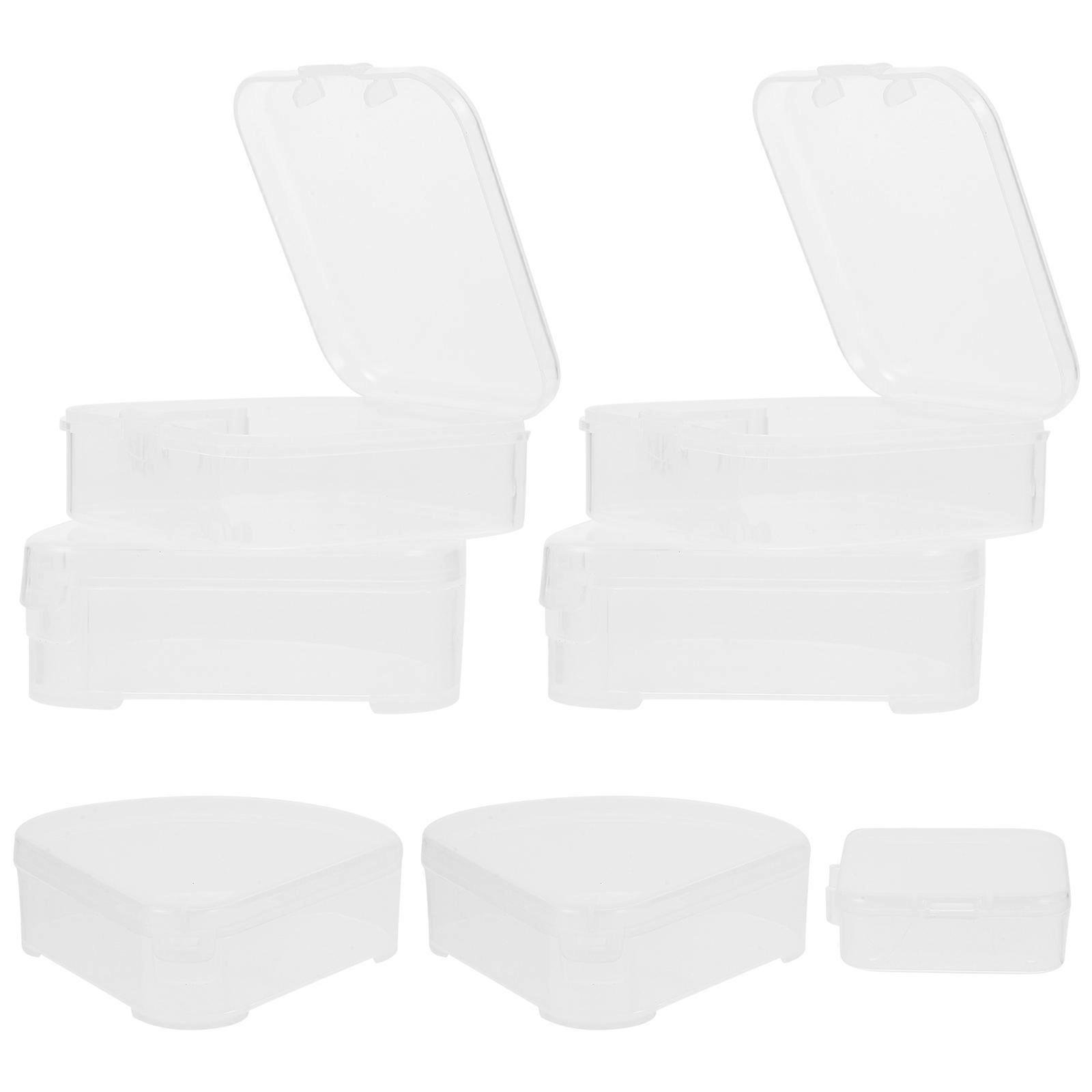 Powder Puff Holder Transparent Plastic Makeup Puff Boxes for 40Pcs Storage