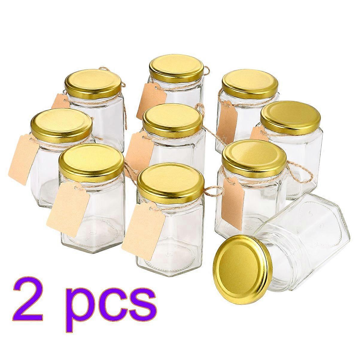 Portable Glass Spice Jars for Kitchen Use 2Pcs Hemoton Set