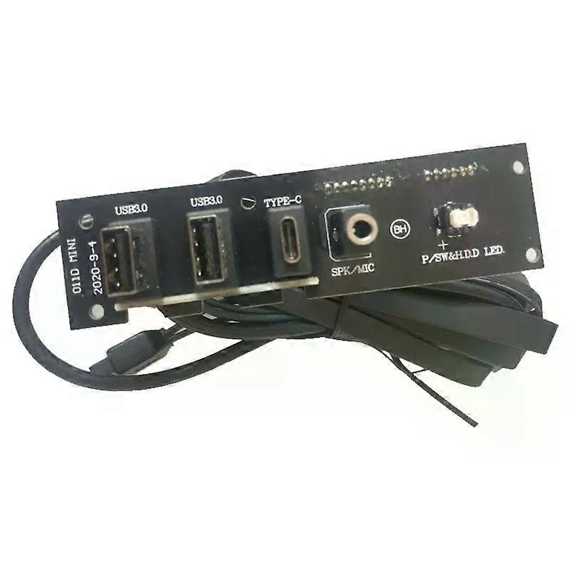 USB30 Type-C HD Audio Switch Light To 19P Type-E 9Pin Power SW Front Panel Computer Case Expansion Motherboards