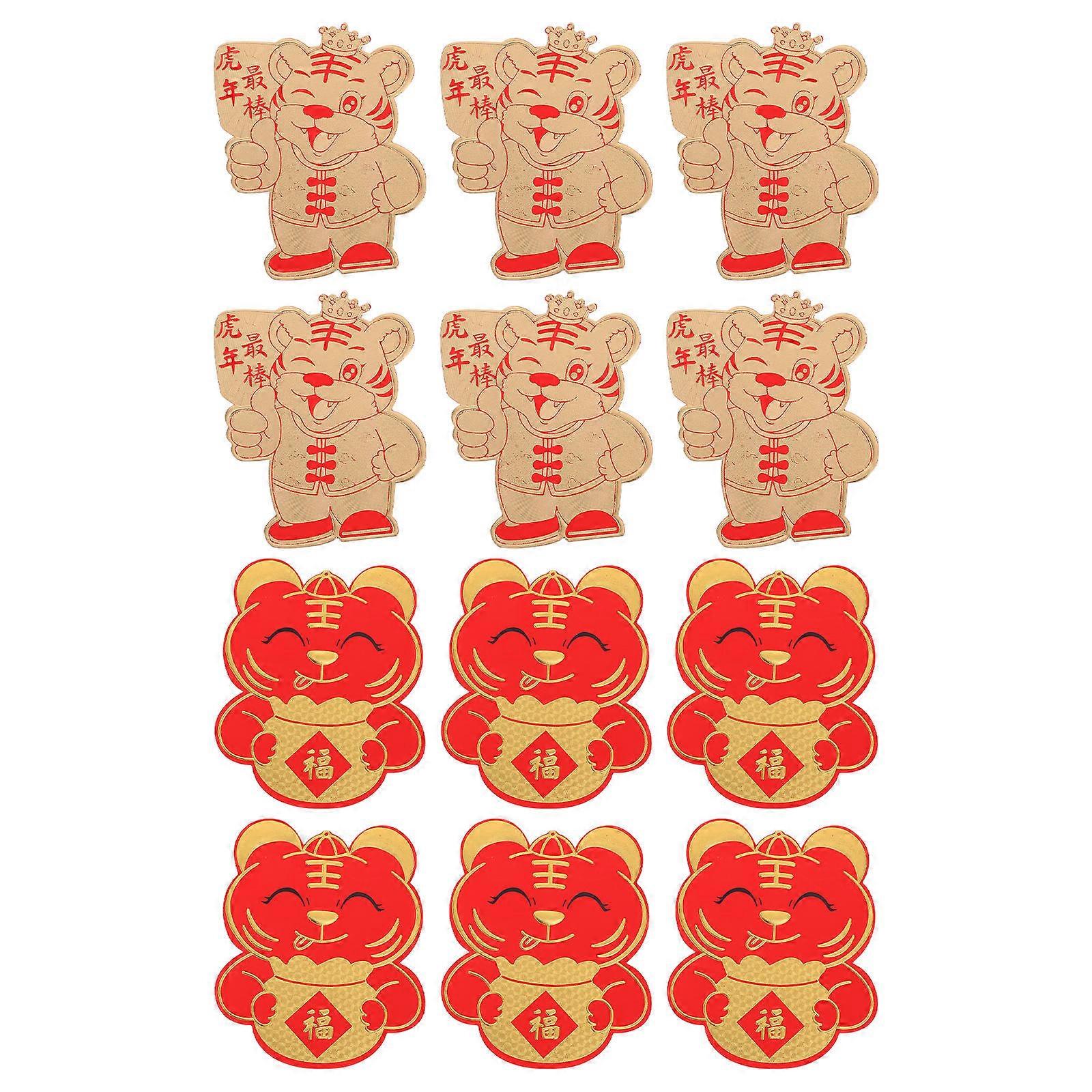 New Year Red Envelopes Paper for New Year 24Pcs Chinese Lunar Gift Set