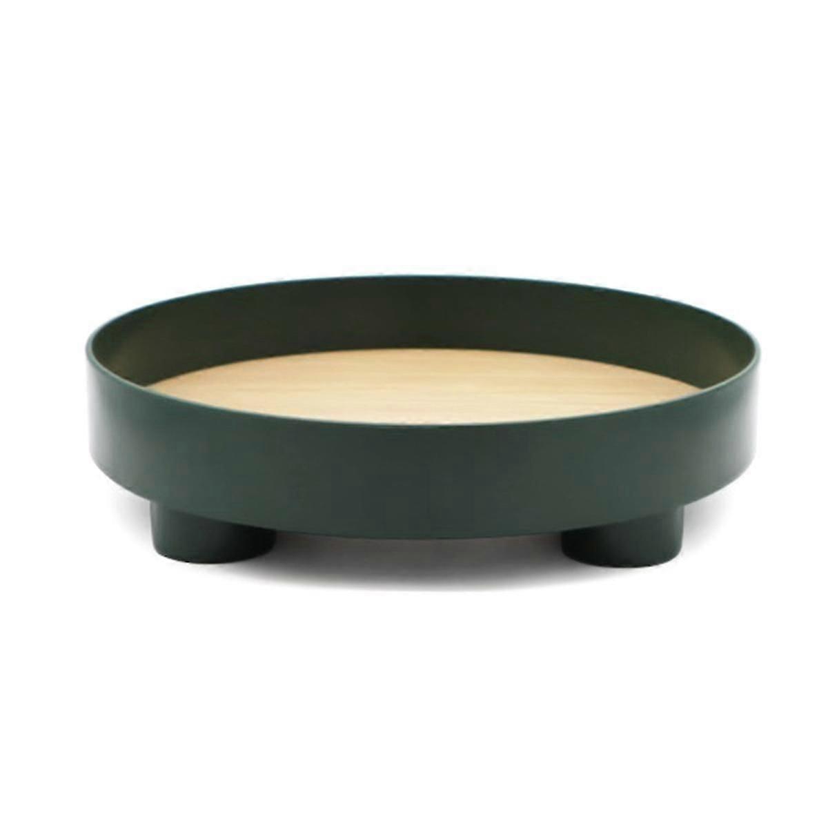 Rund trebrett Rustikk dekorativt brett Fall Hjem Innredning Serveringsbrett Bondegårdsbord Midtpunkt Dekor Sirkelbrett