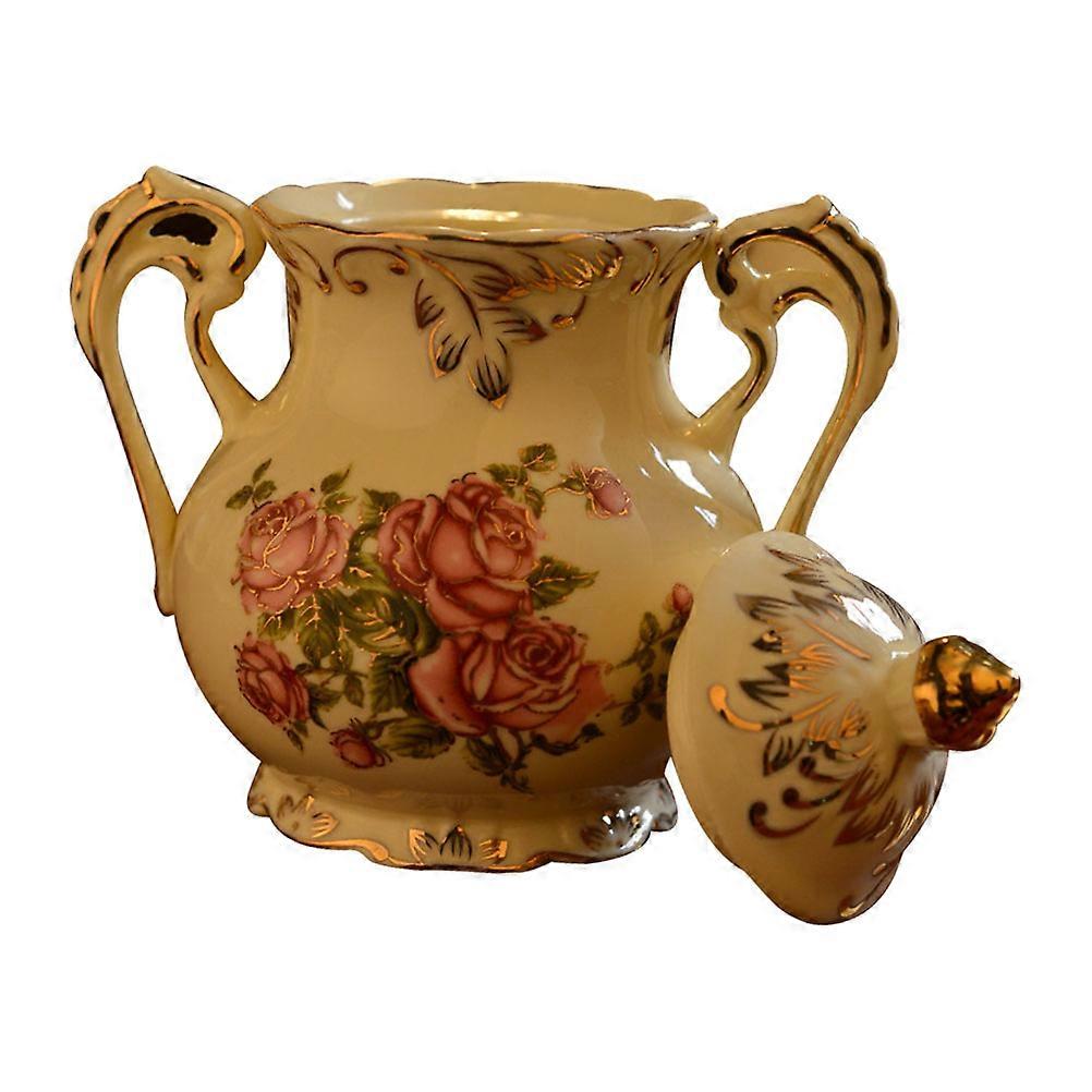 Coffee Sugar Jar Decorative Ceramic Candy Storage Jar for Home Use