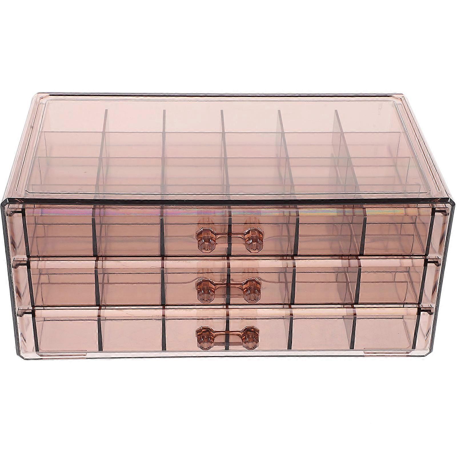 Boîte de rangement à compartiments pour bijoux, 2 pièces, plastique violet