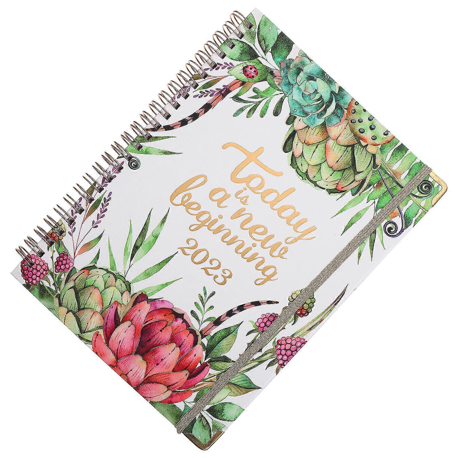 Schedule Notepad Coil Planning Book for Writing Use 2Pcs Notepad