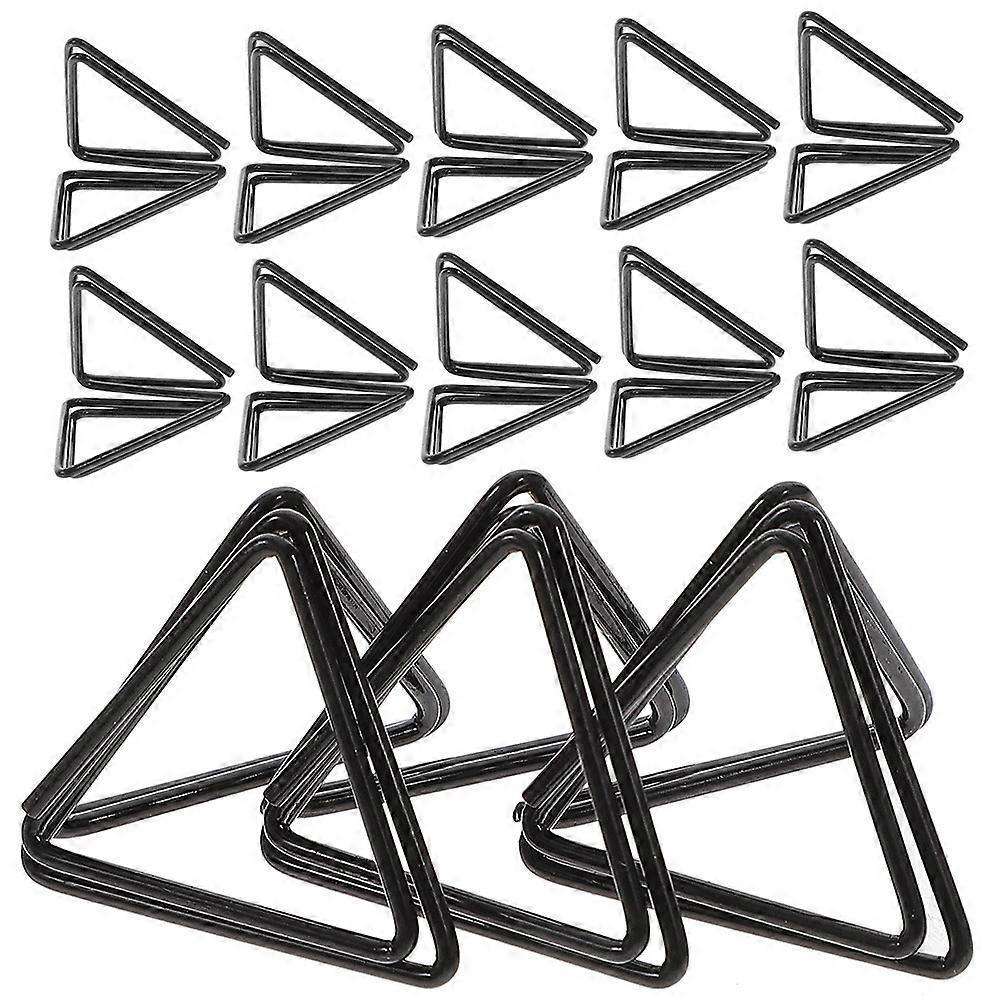 Triangle Shaped Paper Clips 72 Pcs For Wedding Invitations Office Use Black Aluminum Alloy Store And Display Notes