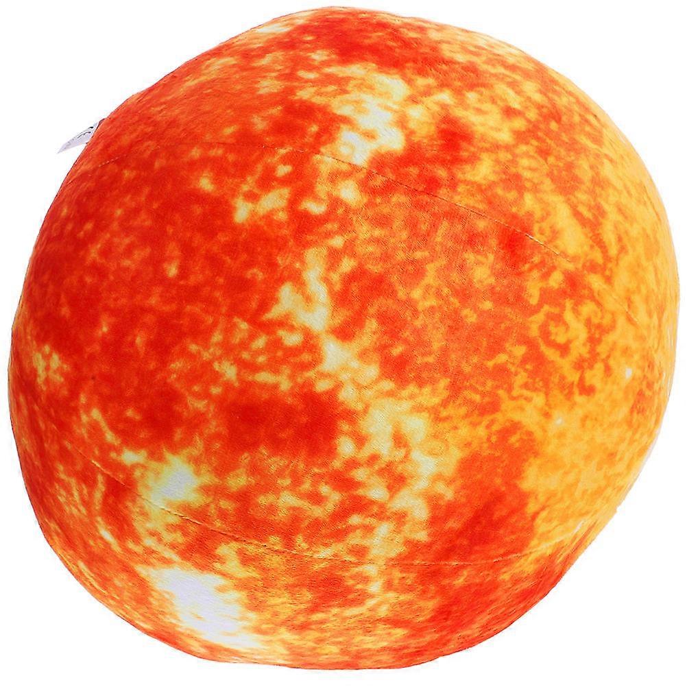 Ball Throw Pillow Plush Ball Pillow for Home Use 3Pcs Orange Soft Cushion
