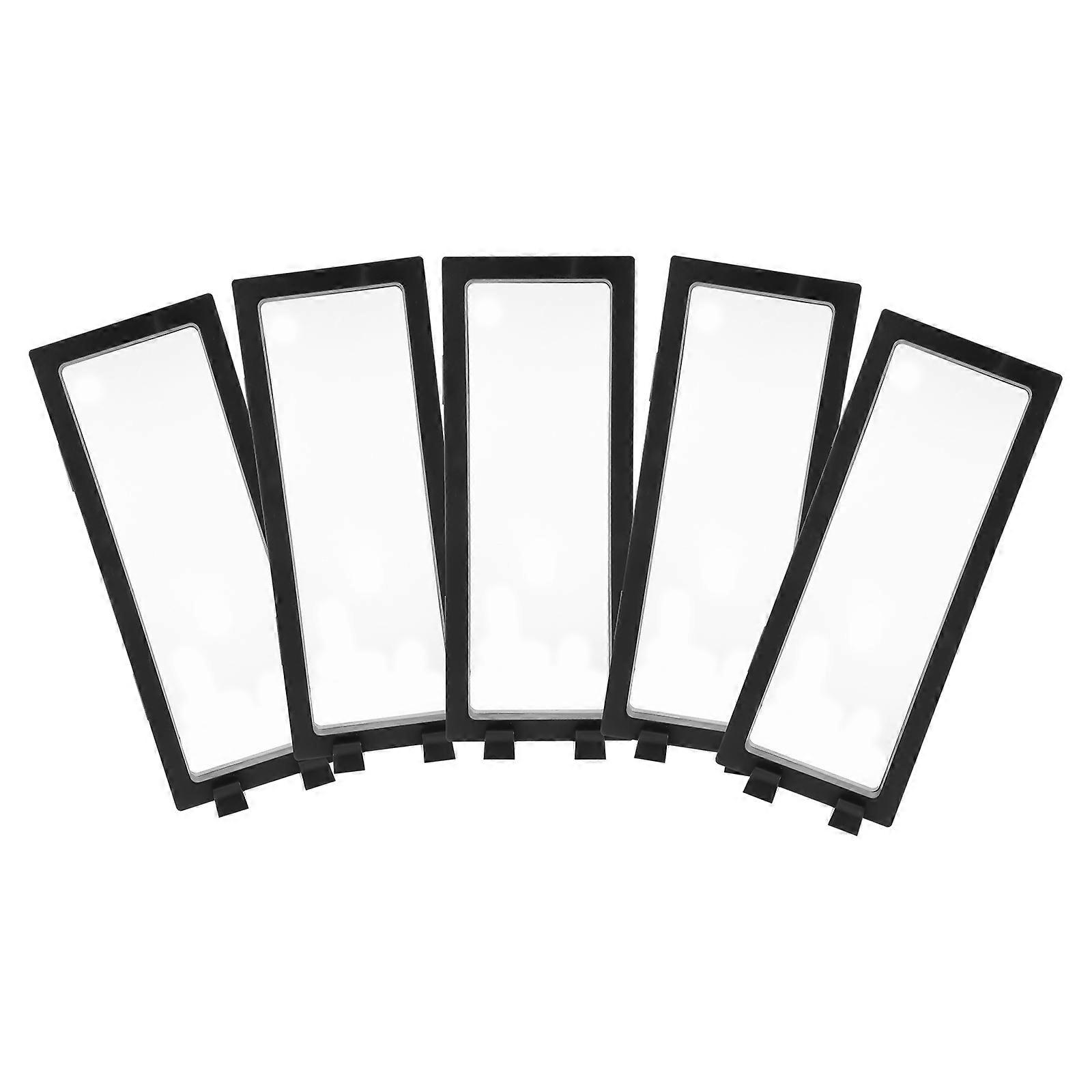 Jewelry Case Display Transparent Ring Display Case Store Display Black 9.1X3.5X0.8In MoistureProof 5Sets