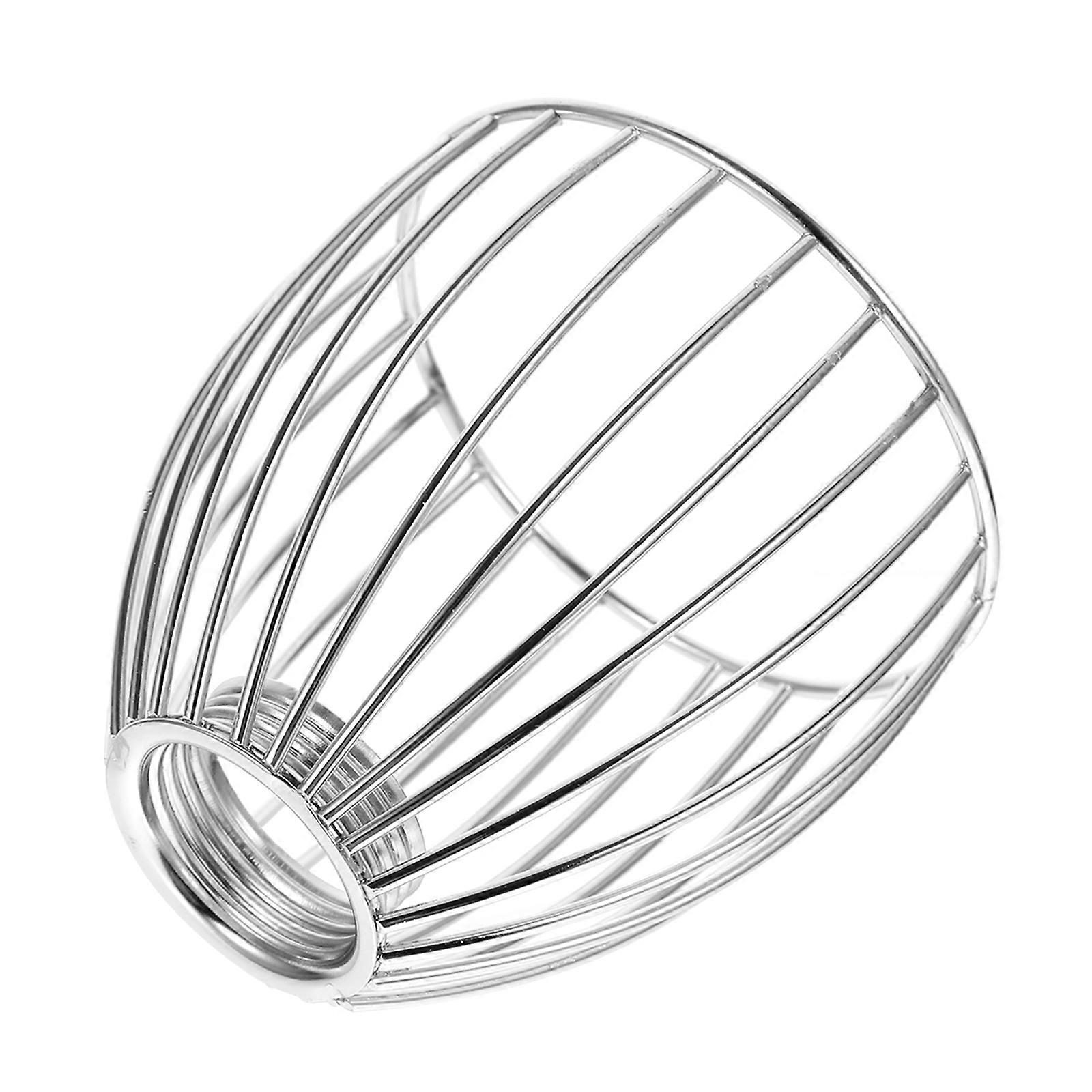 Shade for Lamp Hollow-Out Birdcage Shape for Lamp Use 3Pcs Iron Art Silver