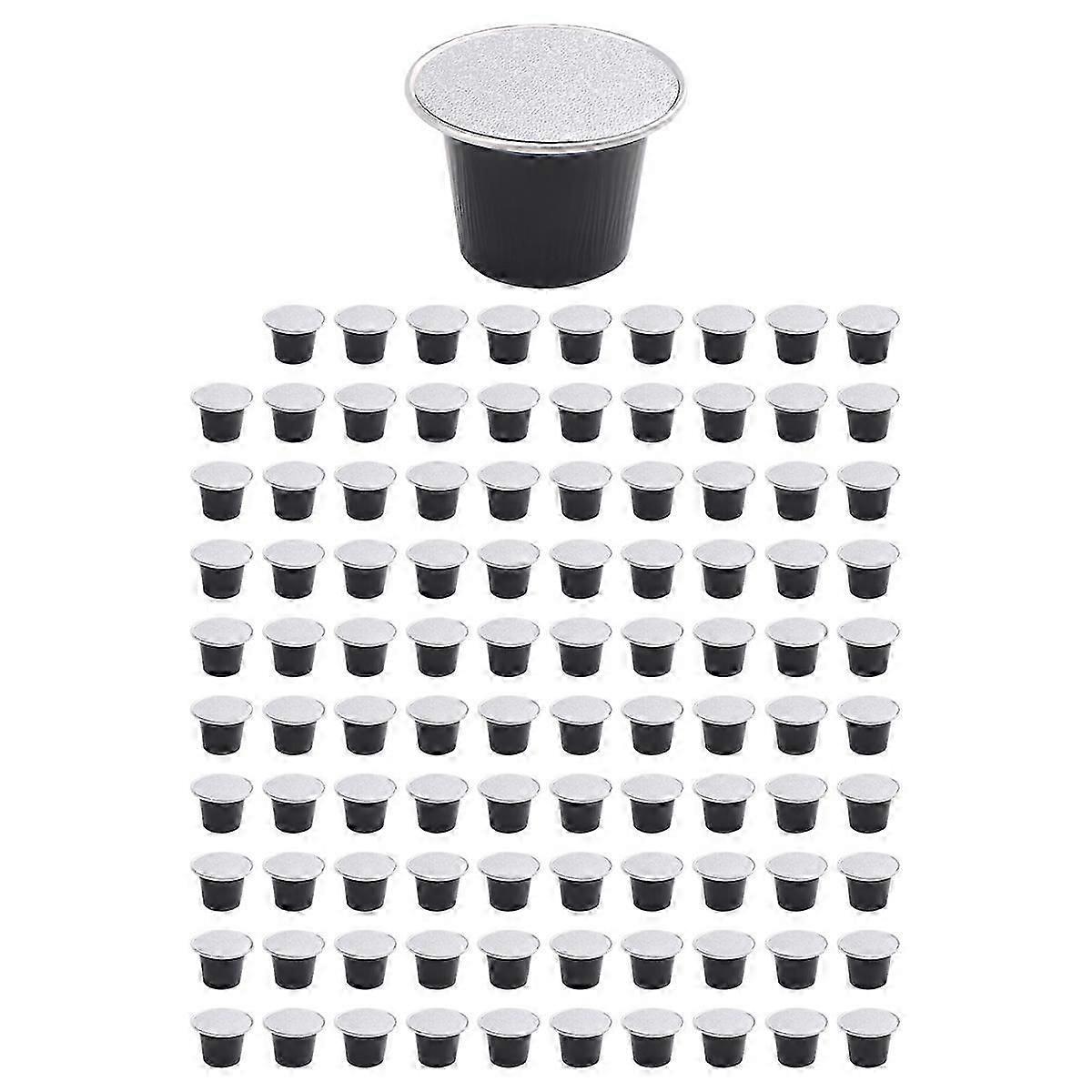 100 Sets Refillable Coffee Capsule Cup Nespresso Pod compatible with Nescafe Automatic Coffee Machine