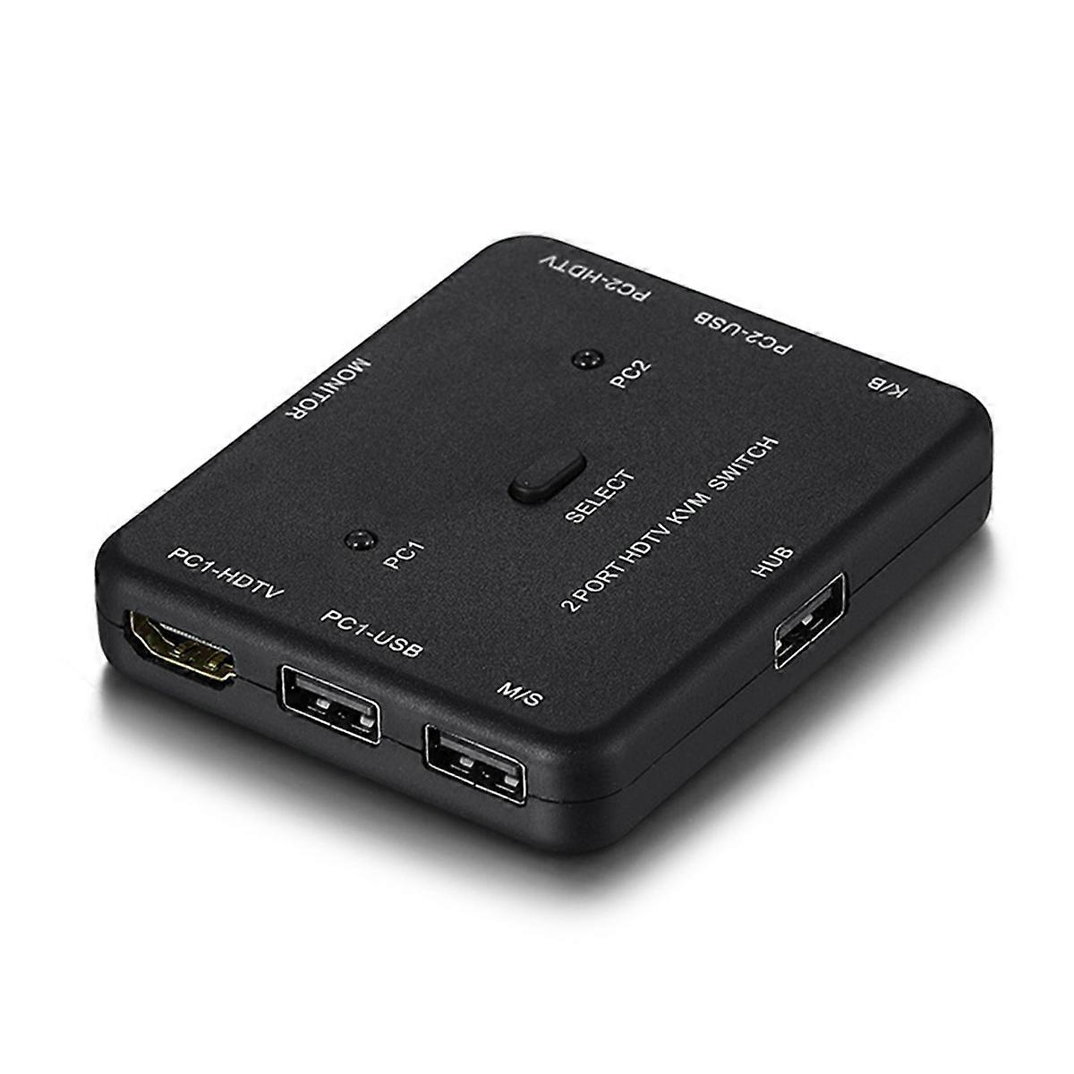 KVM Switch 4K -Compatible Splitter USB Hub for PC